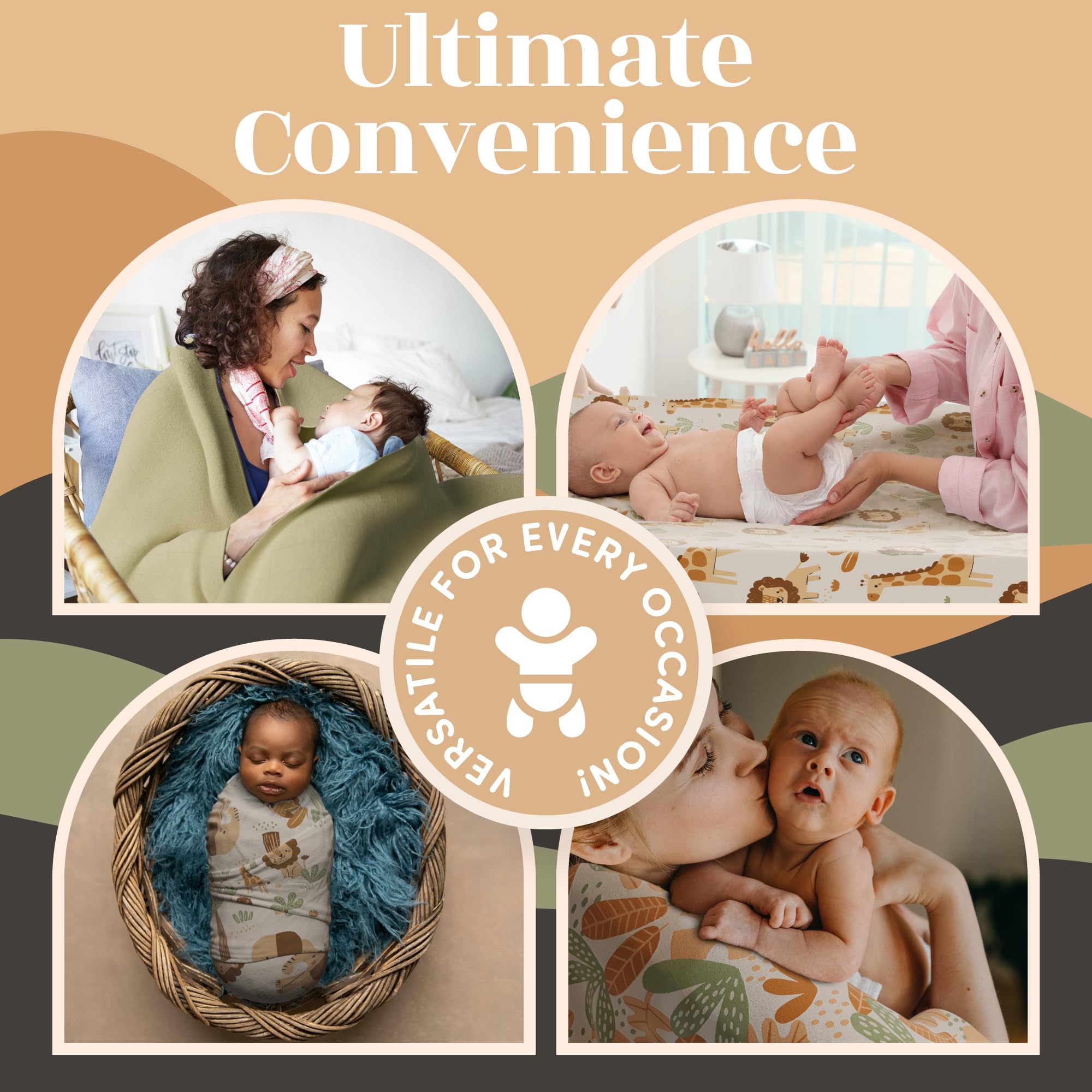 Premium Muslin Swaddle Blankets for Babies - Ultra Soft 3-Pack Receiving Blankets for Boys & Girls | Large Breathable Baby Essentials for Sleeping, Nursing & Travel