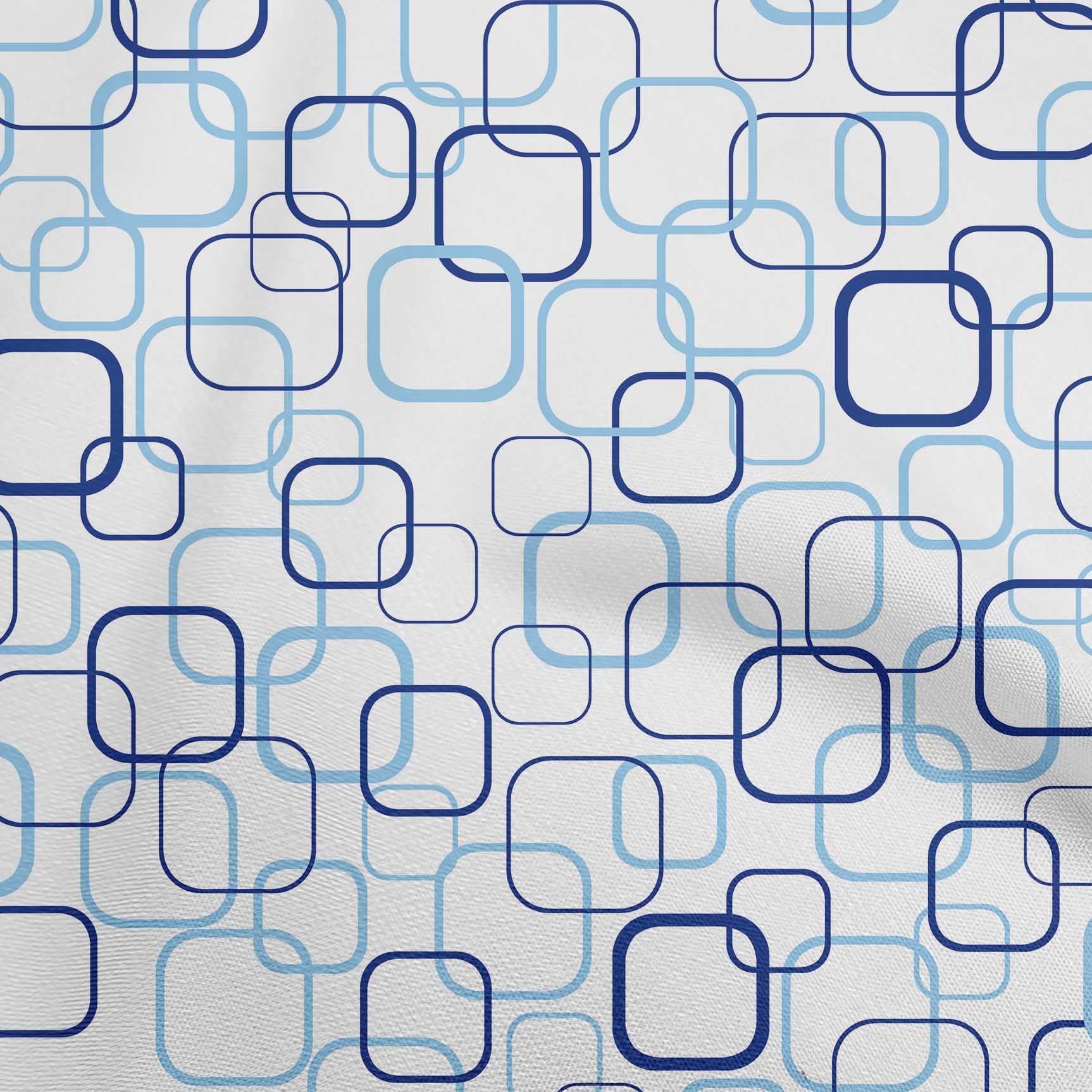oneOone Rayon Blue Geometric Print Fabric by The Yard - 56 Inch Wide Material for Dresses, Skirts & DIY Fashion Projects | Perfect for Sewing, Quilting & Home Decor