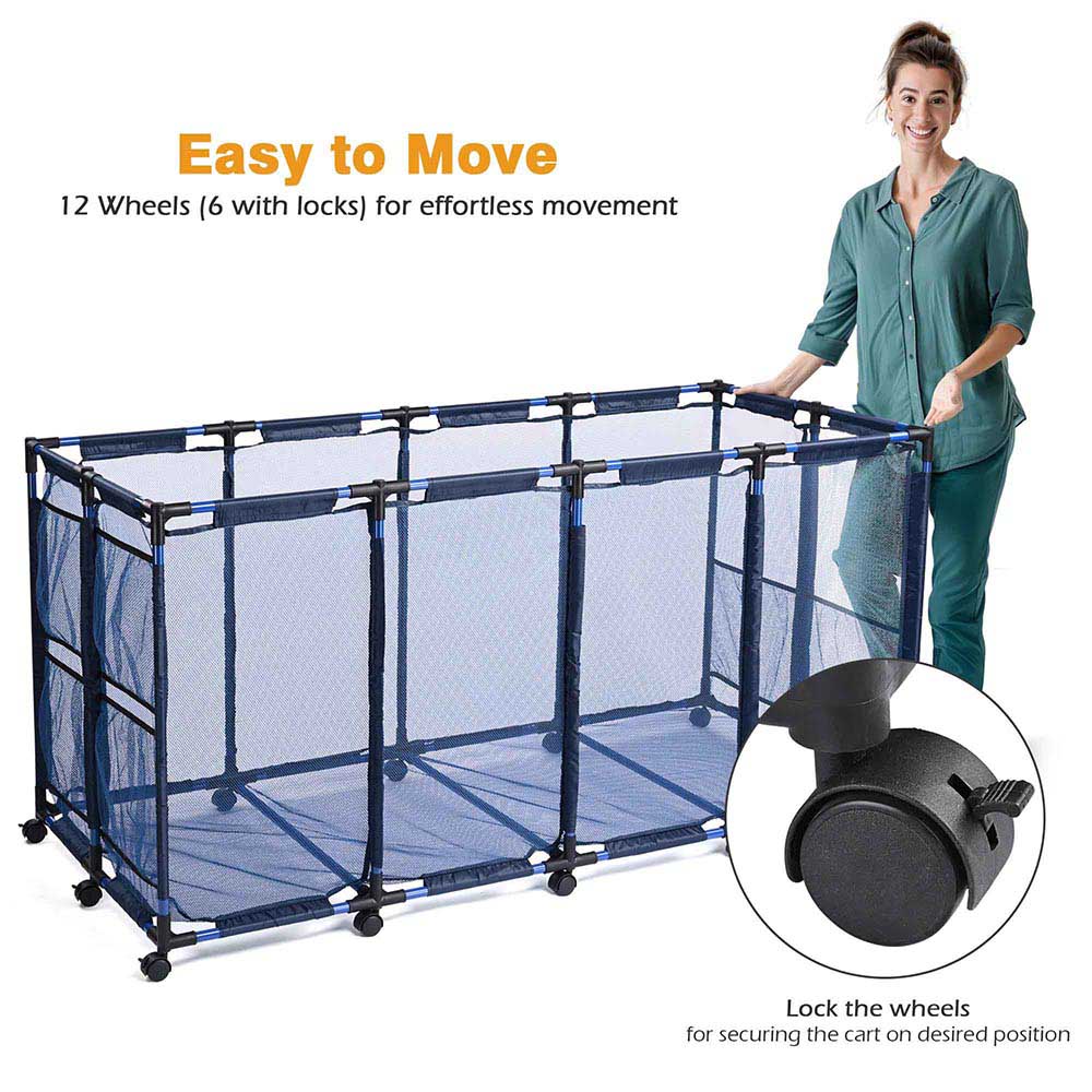 TheLAShop 223 Gallon Heavy Duty Pool Float Storage Mesh Bin - Large Water Toy Organizer for Swim Rafts, Inflatables & Pool Accessories - Perfect for Backyard, Poolside & Beach Storage