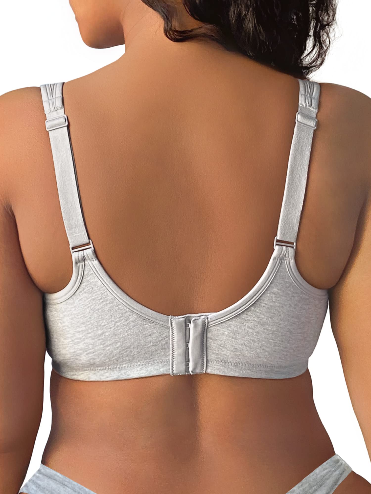 Fruit of the Loom Women's Plus Size Cotton Comfort Wireless Bra - Soft Support for Everyday Wear, Work & Relaxation