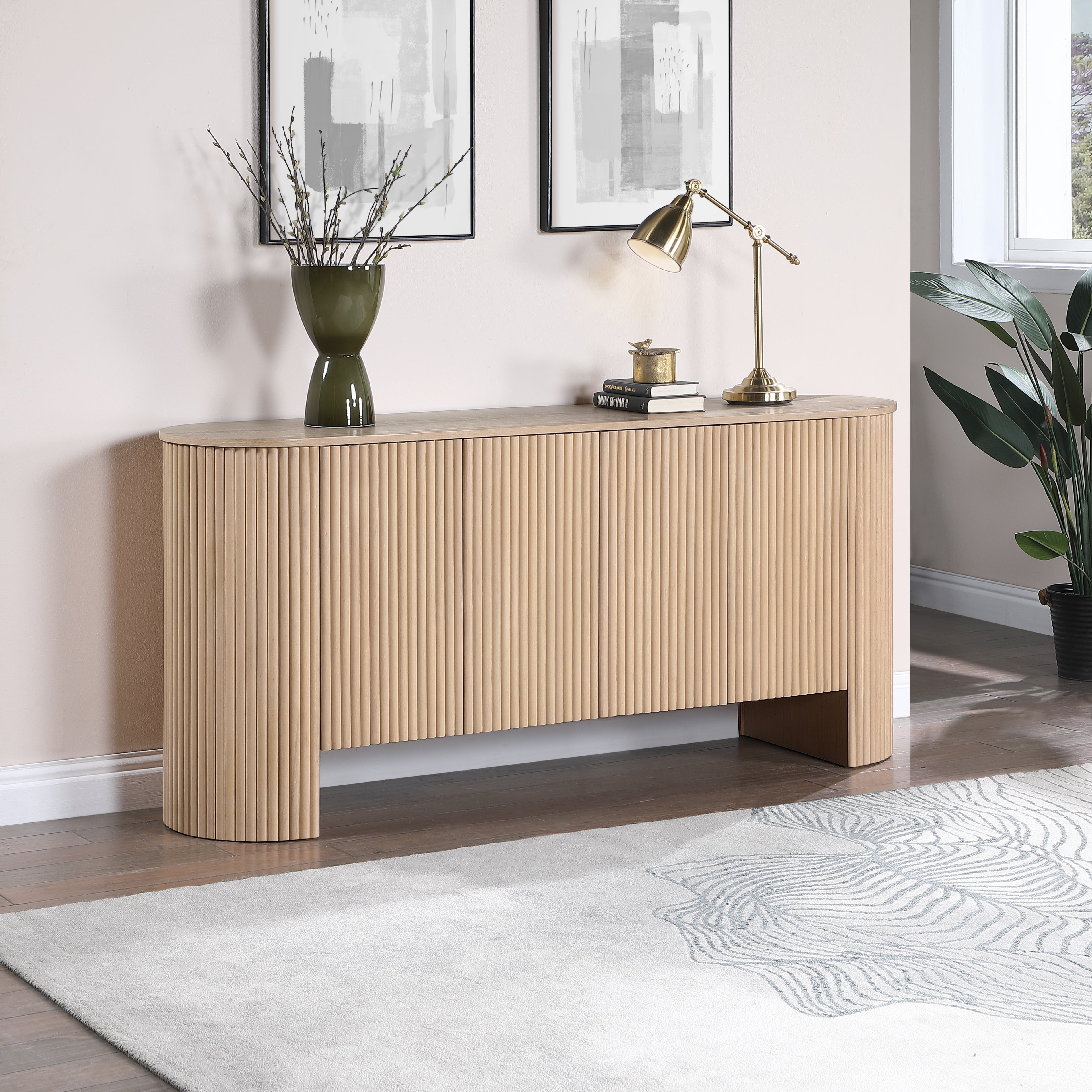 Belinda Sideboard Buffet Cabinet - Stylish Storage for Dining Room, Living Room & Entryway - Perfect for Organizing Dishes, Linens & Home Decor