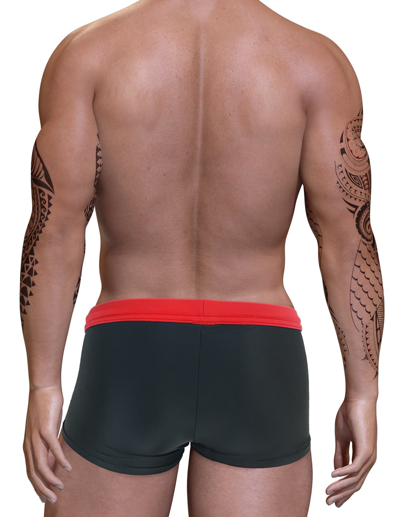 Big Boy Swim Trunks Square Cut Red - Comfortable Swimwear for Men & Boys - Perfect for Beach, Pool & Summer Vacations