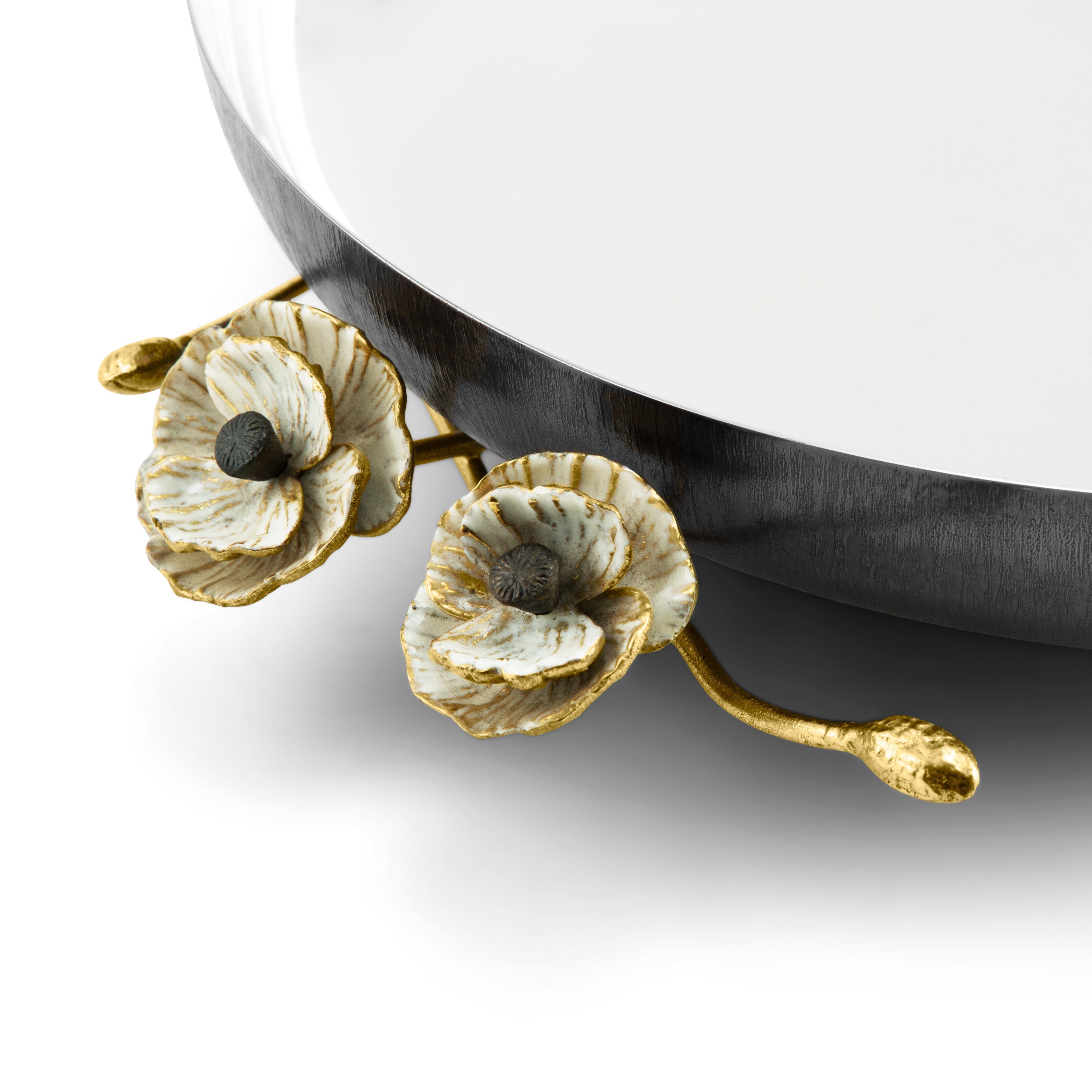 Elegant Anemone Footed Platter - Decorative Serving Tray for Dining, Entertaining & Home Decor | Perfect for Parties, Weddings & Holiday Gatherings