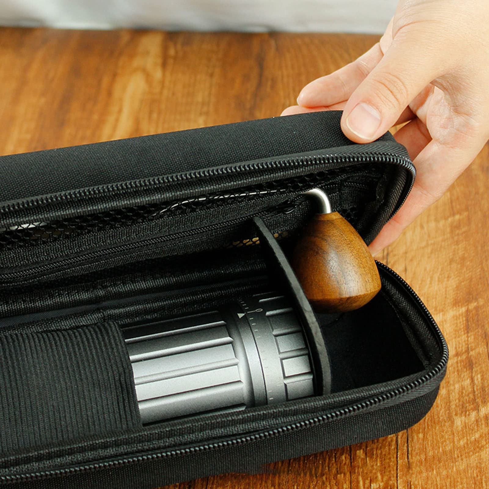 Premium Manual Coffee Grinder Case - Waterproof Non-Woven Protective Bag for Hand Coffee Mill | Portable Storage & Travel Accessory for Coffee Enthusiasts