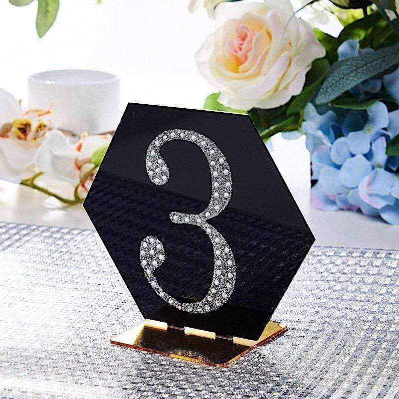 4 Inch Tall Self-Adhesive Rhinestone Number Stickers - Silver | Perfect for DIY Crafts, Scrapbooking, and Nail Art Decoration