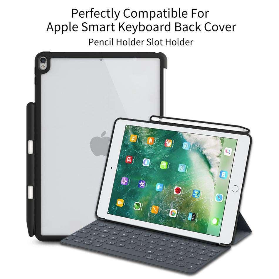 Apple iPad 5/6 Generation Shockproof Case with Built-in Pencil Holder - Ultra Slim Hard PC Protective Cover for School, Work & Travel