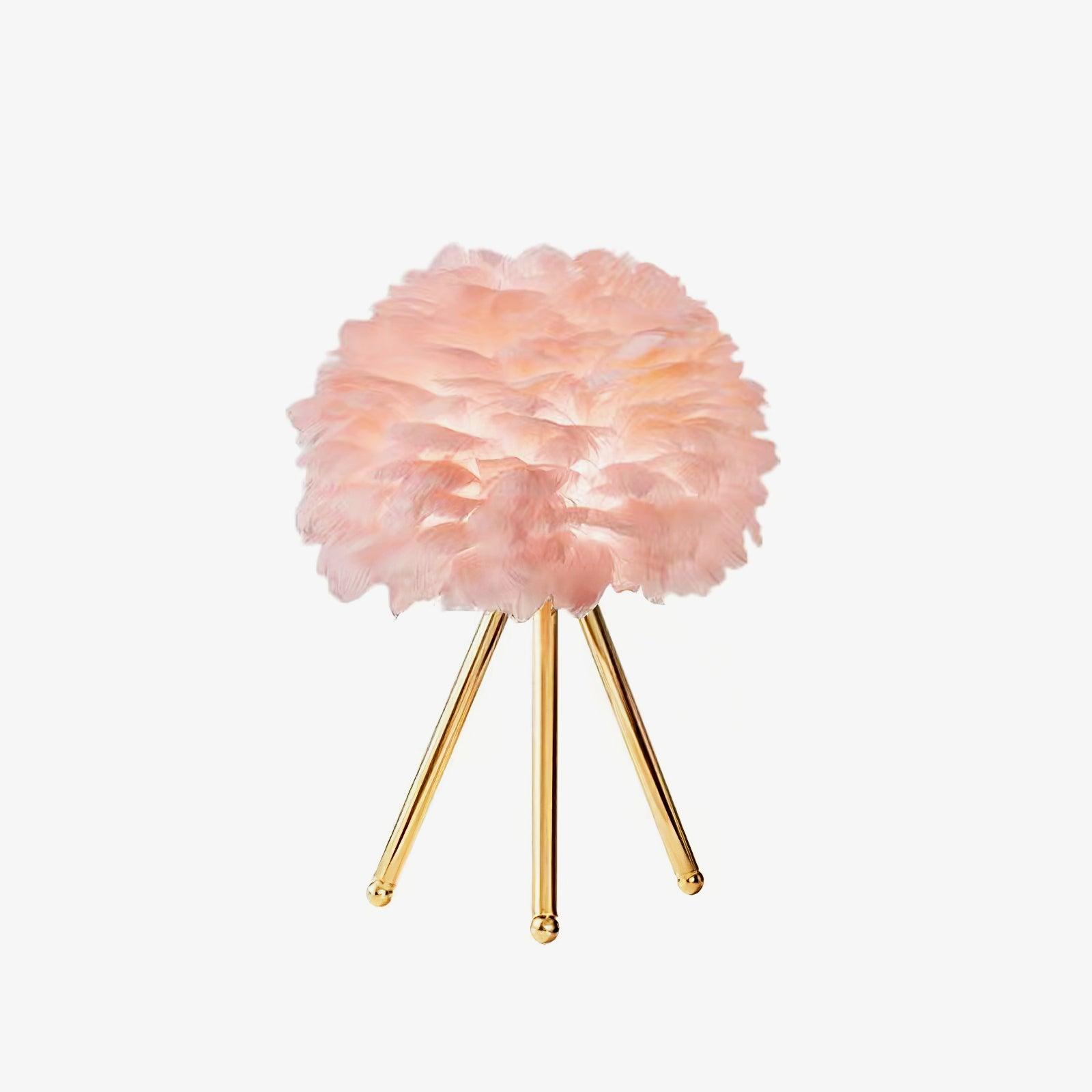 Elegant Goose Feather Table Lamp - Soft Warm White Light for Bedroom, Living Room & Office Decor - Perfect for Cozy Nights & Relaxing Ambience