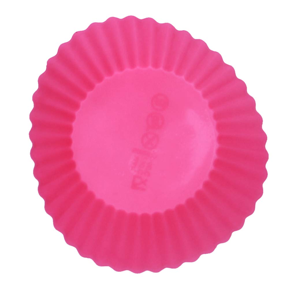 Utoolmart Reusable Silicone Baking Cups - 5-Piece Non-Stick Rose Red Cupcake Molds for Baking, Party, Halloween & Christmas | Perfect for Muffins, Cupcakes & Dessert Presentation