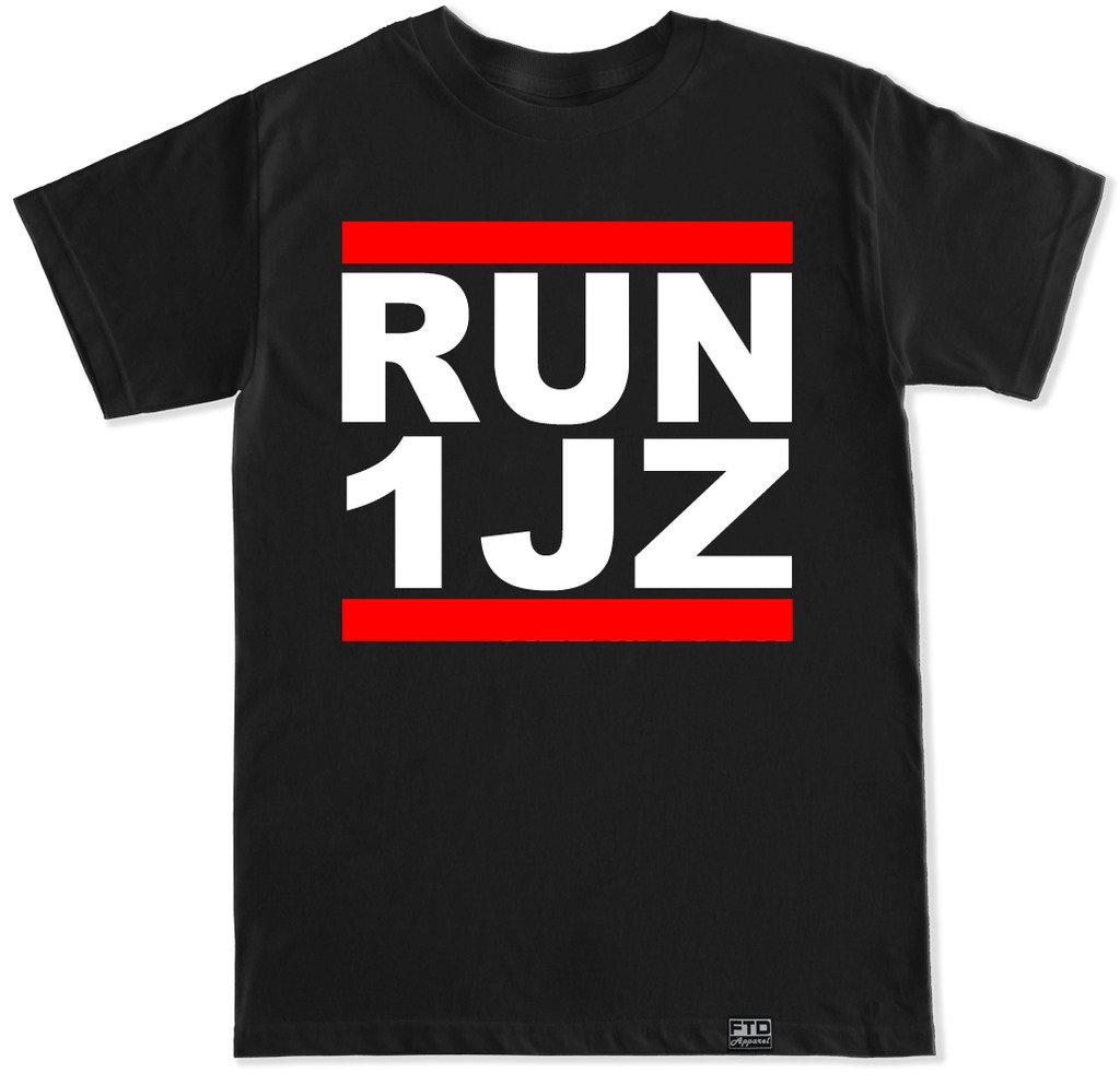 FTD Apparel Men's RUN 1JZ Graphic T-Shirt - Comfortable Cotton Tee for Running, Gym & Casual Wear | Trendy Streetwear for Men