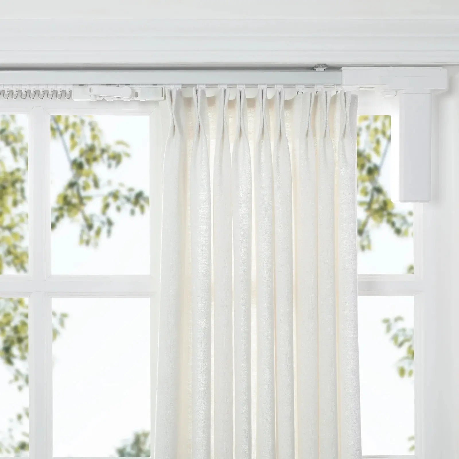 Lark Motorized Curtain Tracks - Smart Home Automatic Drapery Rail System for Living Room & Bedroom | Voice Control & Remote Operated