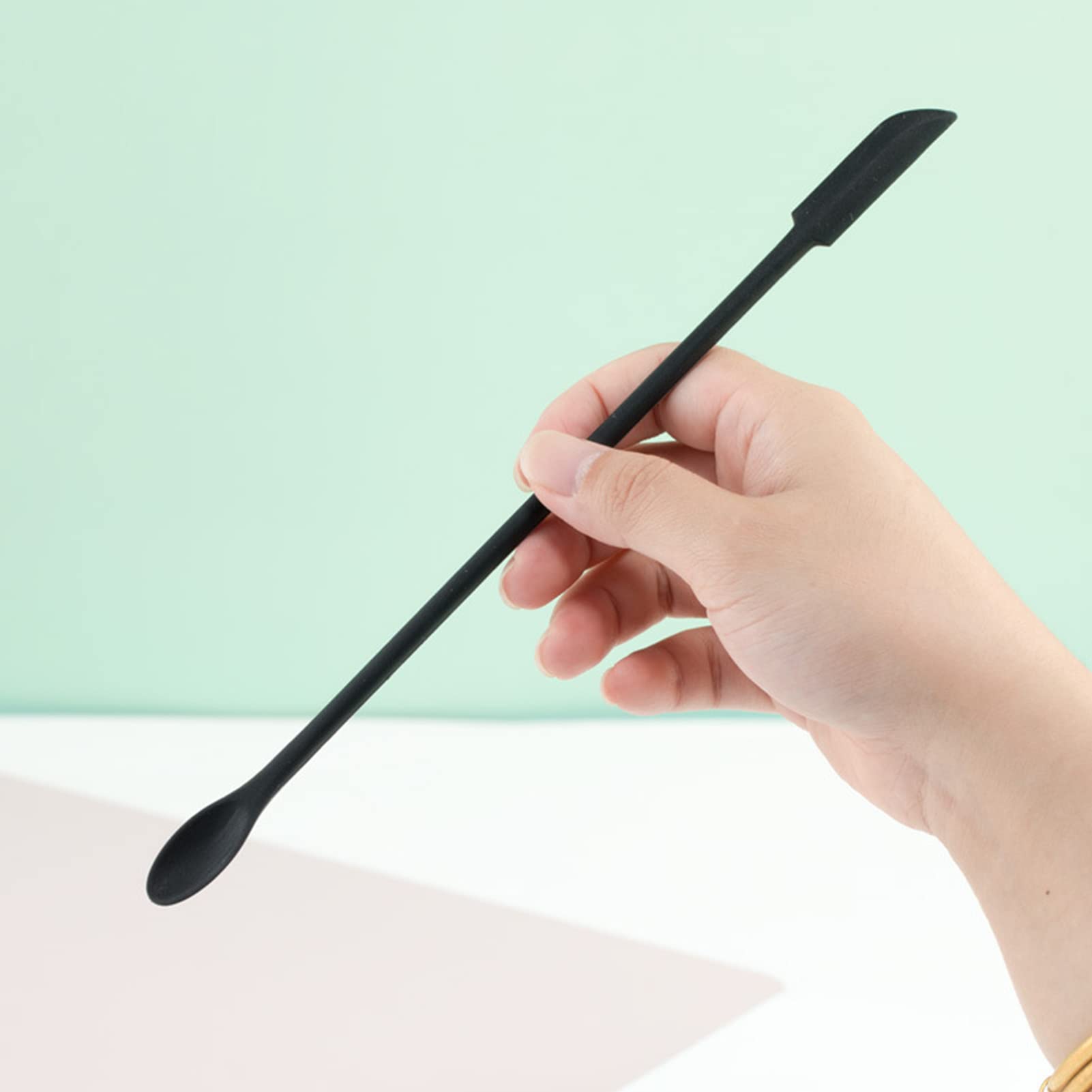Sonew Beauty Spatula - 2-Sided Silicone Mini Lengthened Slim Makeup Spatula for Jars & Creams | Perfect for Beauty & Kitchen Use | Great for Scooping Skincare, Cosmetics & Food Jams