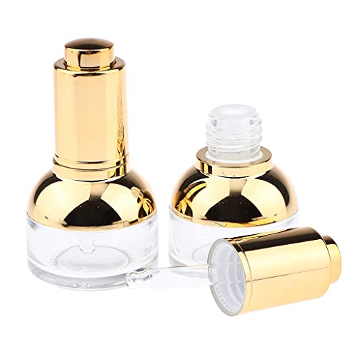 2x 20ml Empty Dropper Bottles for Essential Oils, Perfume & DIY Liquids - Leak-Proof Glass Vials with Pipette for Aromatherapy, Travel & Crafting