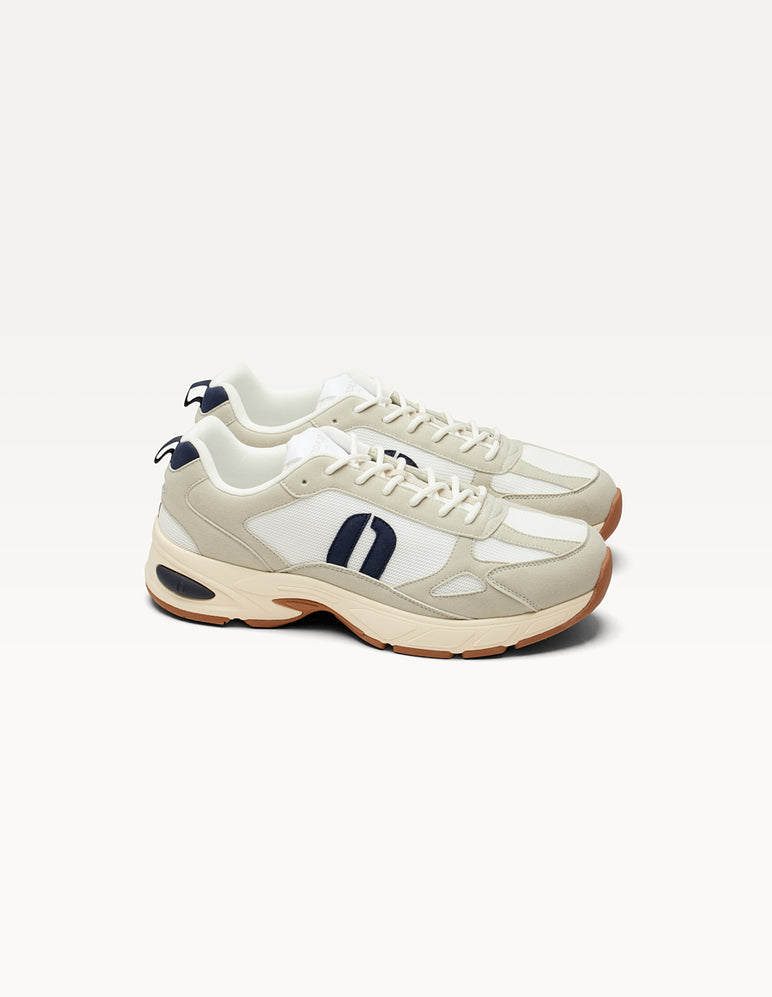 Odaje Max Sneaker - Light Grey & Navy Running Shoes for Men | Comfortable Athletic Shoes for Jogging, Gym & Casual Wear