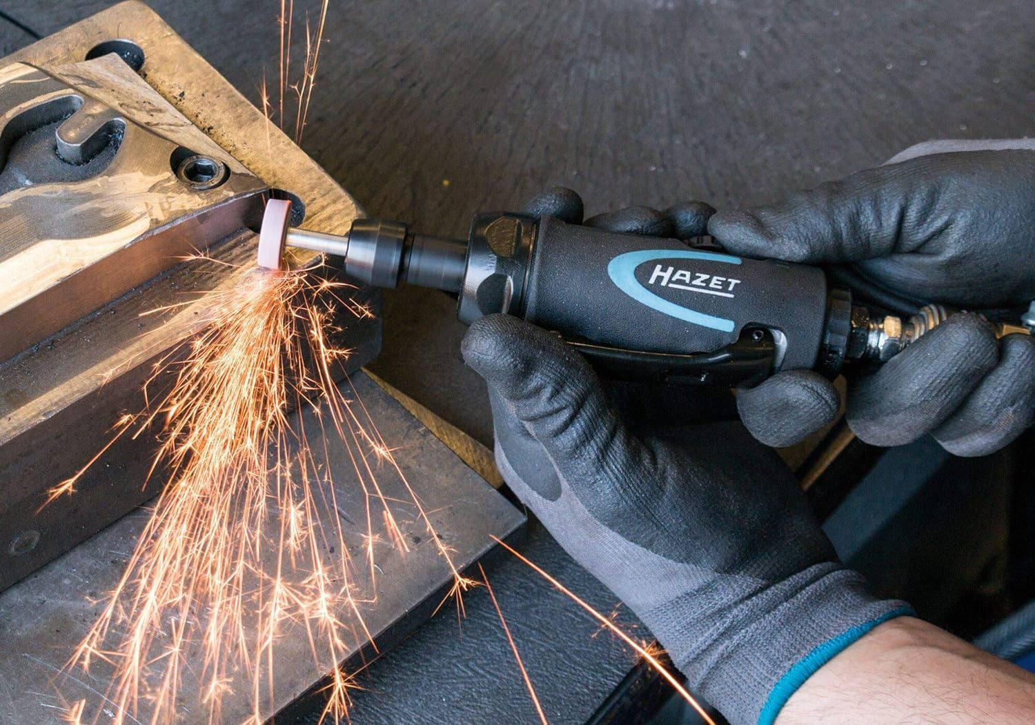 HAZET 9032N-1 Straight Die Grinder - 157mm Length, Multi-Colored for Metalworking, Automotive Repair & DIY Projects