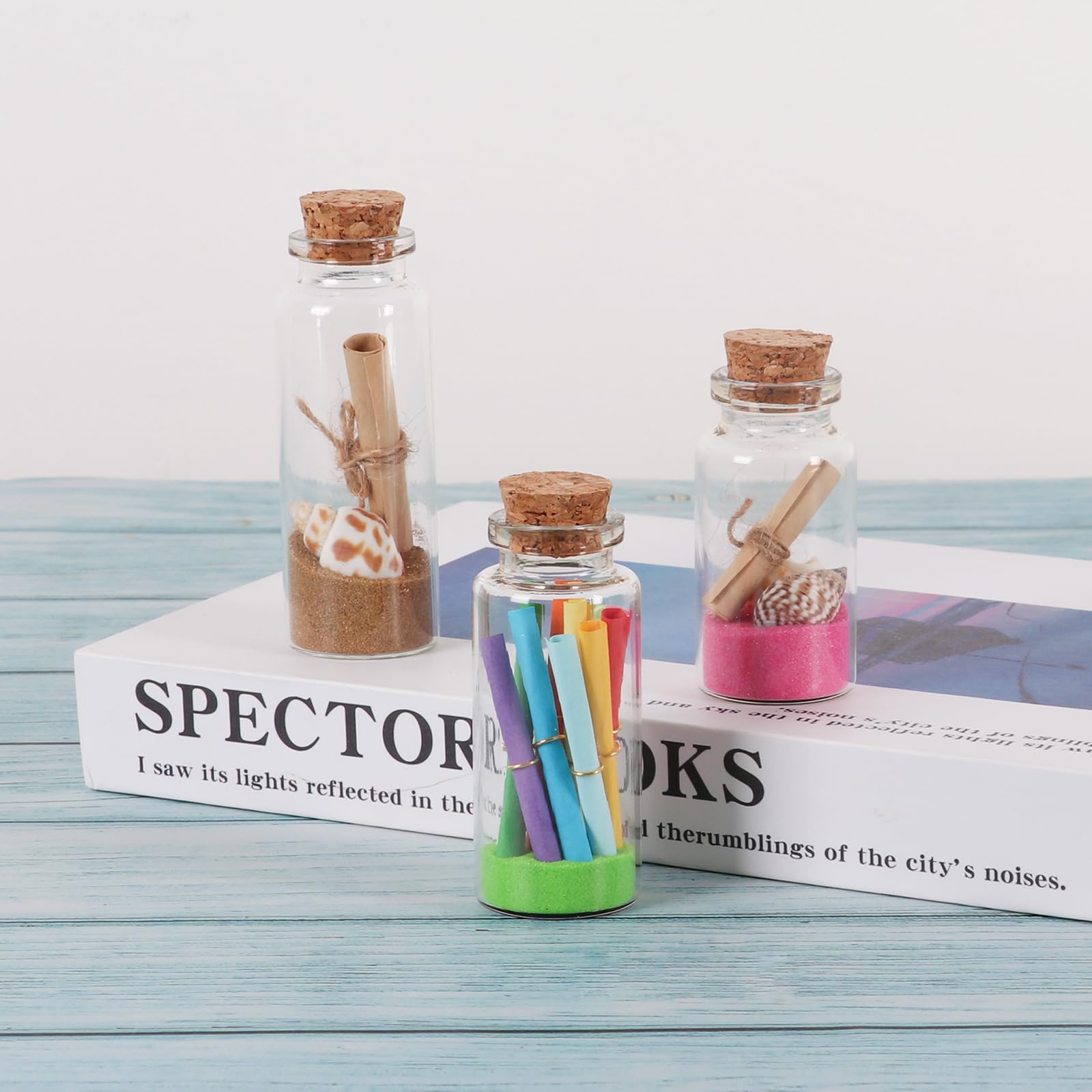 30ml Small Glass Bottles with Cork Stoppers - 12 Pack Mini Bottles with Twine & Extra Corks - Tiny Vials for Potions, Spells, Message in a Bottle - Perfect for DIY Crafts, Wedding Favors, Essential Oils & Home Decor