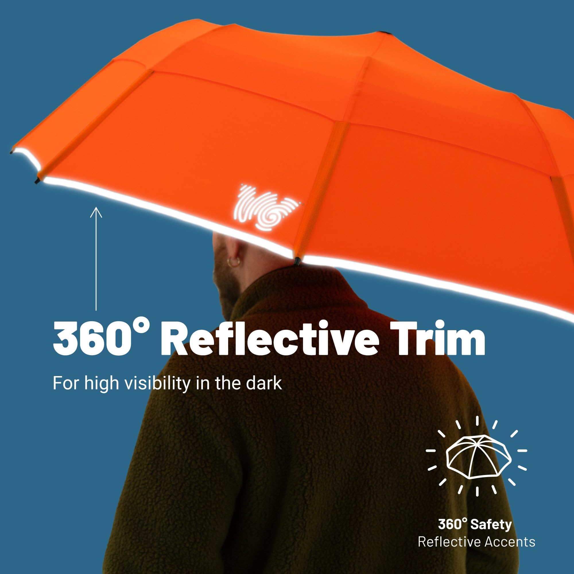 **Weatherproof Travel Umbrella - Compact, Windproof & Auto Open (Resists 55 MPH Winds) - Strong Fiberglass Frame - Perfect for Rain, Wind, Backpacking, Car & Daily Commute - Foldable & Portable (Red)**