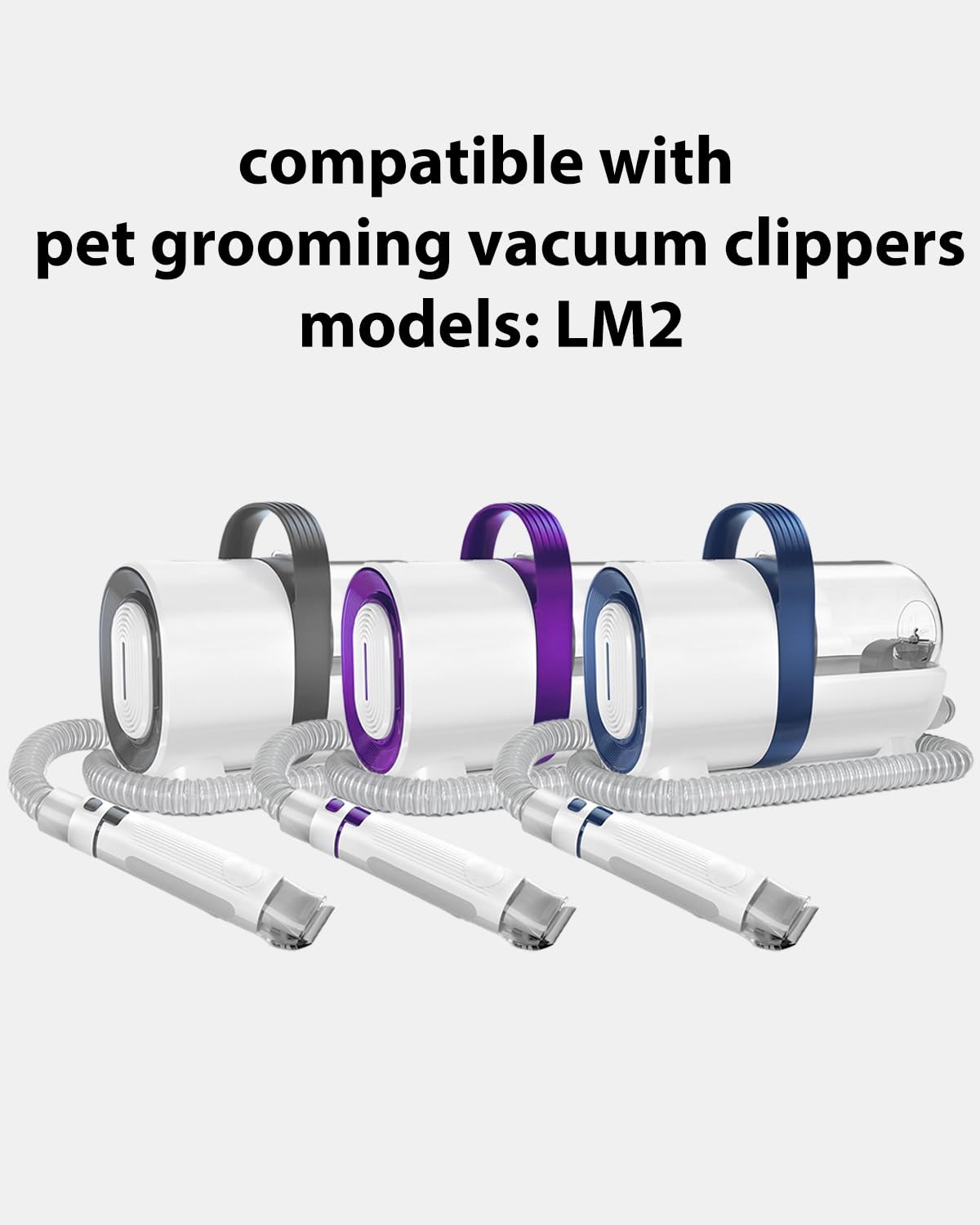 ONEISALL Dog Hair Vacuum Replacement Blades 2 Pack - Low Noise Pet Grooming Kit Clipper Blades with Cleaning Brush for Professional Dog Grooming at Home