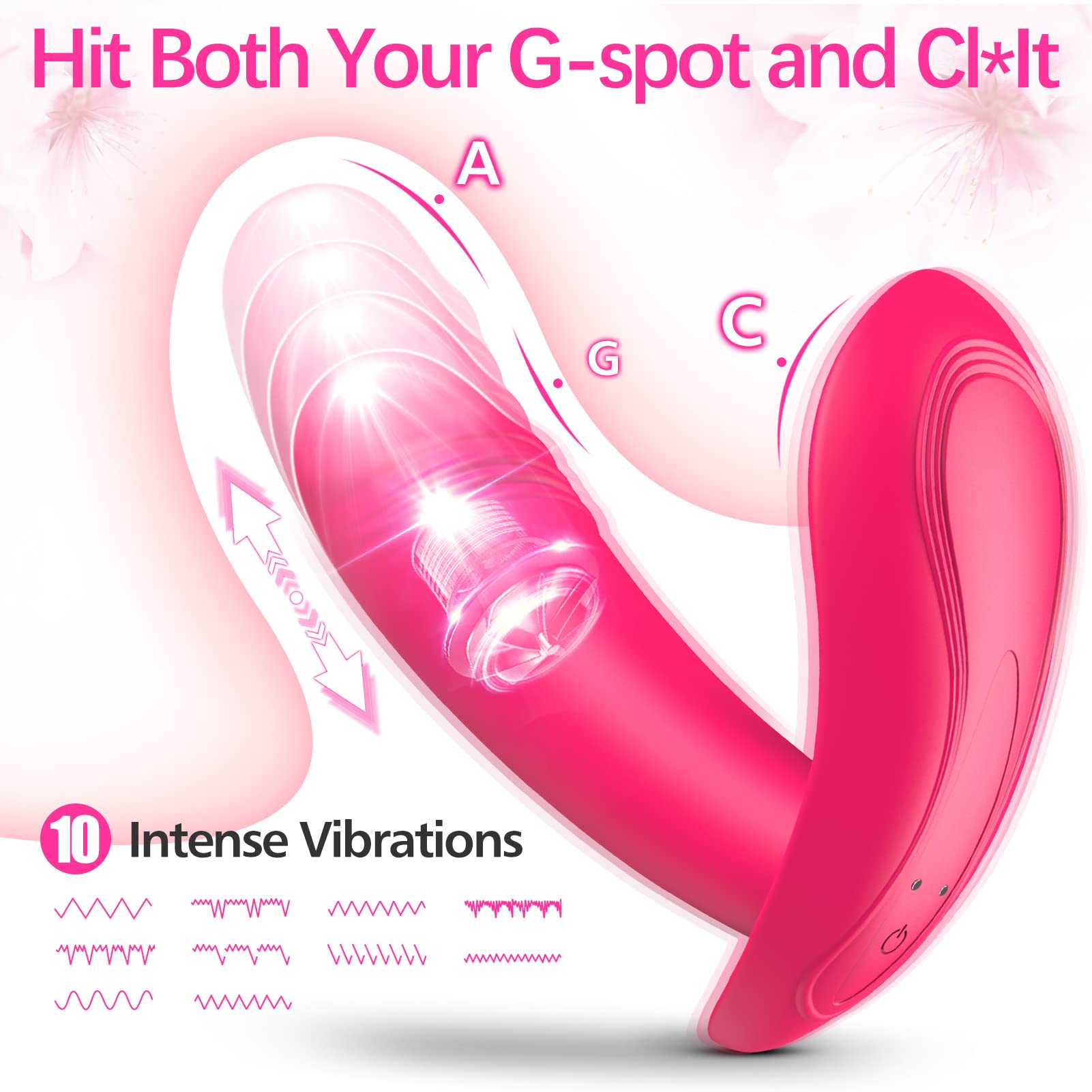 Remote Control Wearable Vibrator - 3-in-1 Rechargeable Adult Toy for Women with 10 Vibration Modes | Hands-Free Panty Vibrator, Dildo & Clitoral Stimulator | Perfect for Couples Play, Long Distance Relationships & Solo Pleasure