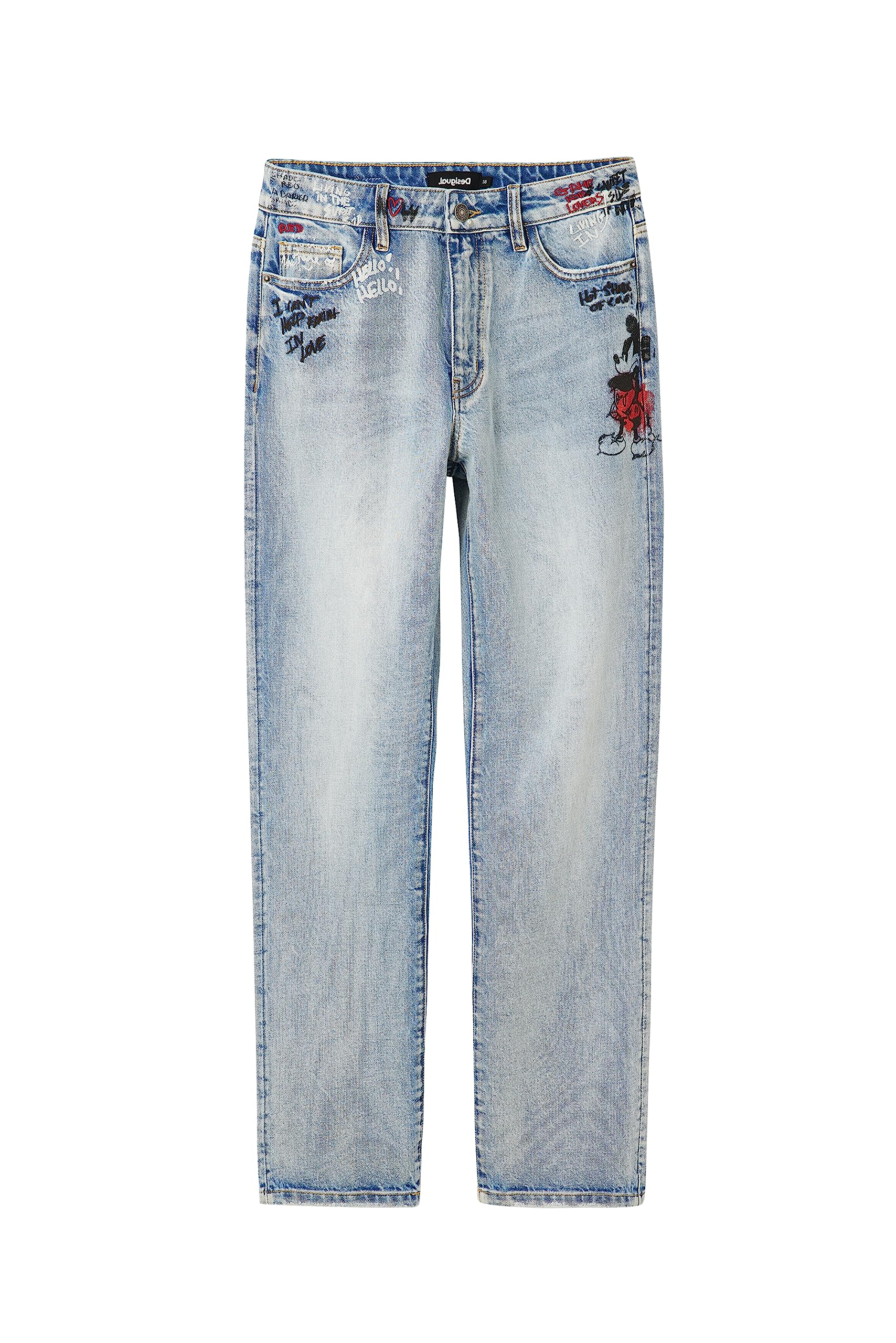 Desigual Women's Denim Long Pants - High Waisted Stretch Jeans for Women | Comfortable & Stylish for Casual Wear, Office, and Everyday Outfits