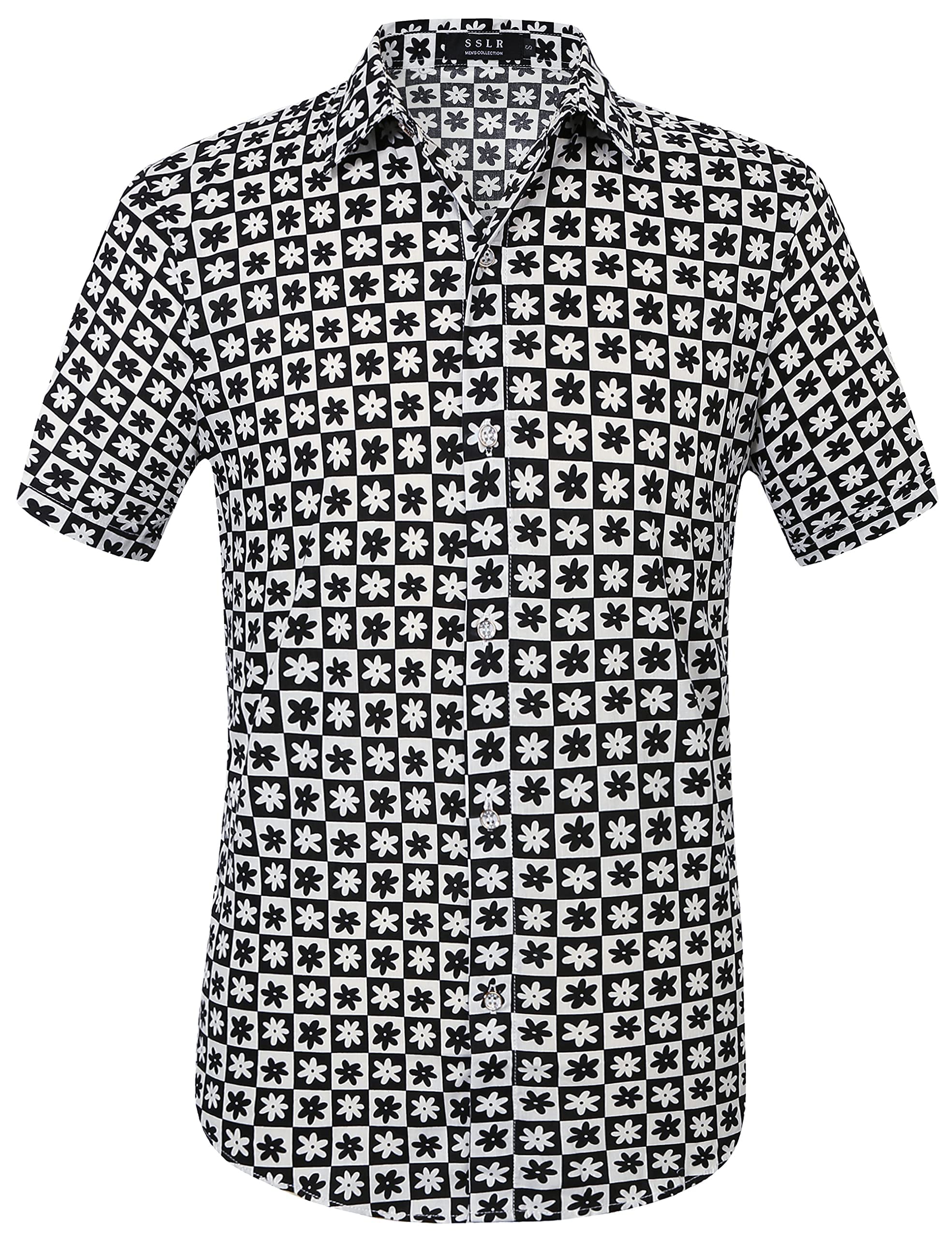 Men's Hawaiian Shirt - Tropical Floral Short Sleeve Button Down Shirt for Beach Vacation & Summer Casual Wear | Perfect for Luau Parties, Poolside Relaxation & Island Getaways