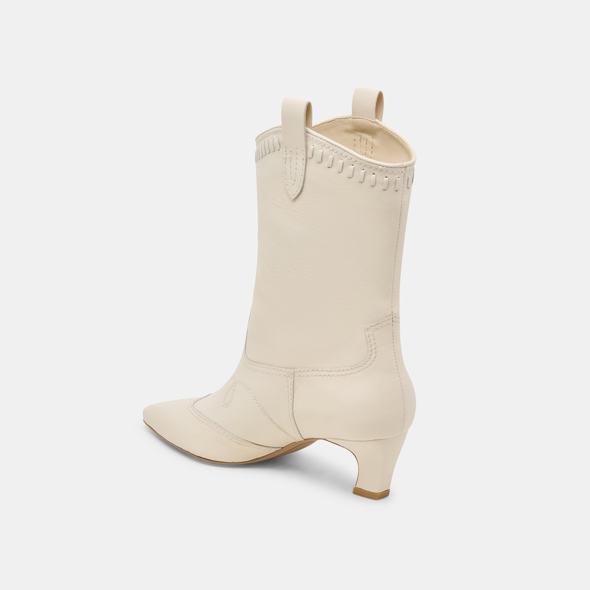 TAVLA BOOTS OFF WHITE LEATHER - Women's Fashion Ankle Boots for Casual Wear & Street Style Outfits