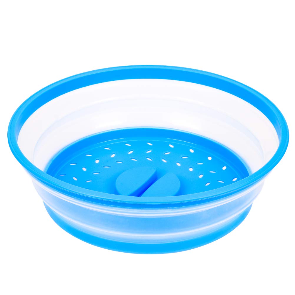 Collapsible Microwave Cover - BPA-Free Non-Toxic Food Splatter Guard with Easy Grip Handle for Fruits, Vegetables & Cooking | Perfect for Meal Prep, Reheating & Microwave Safety