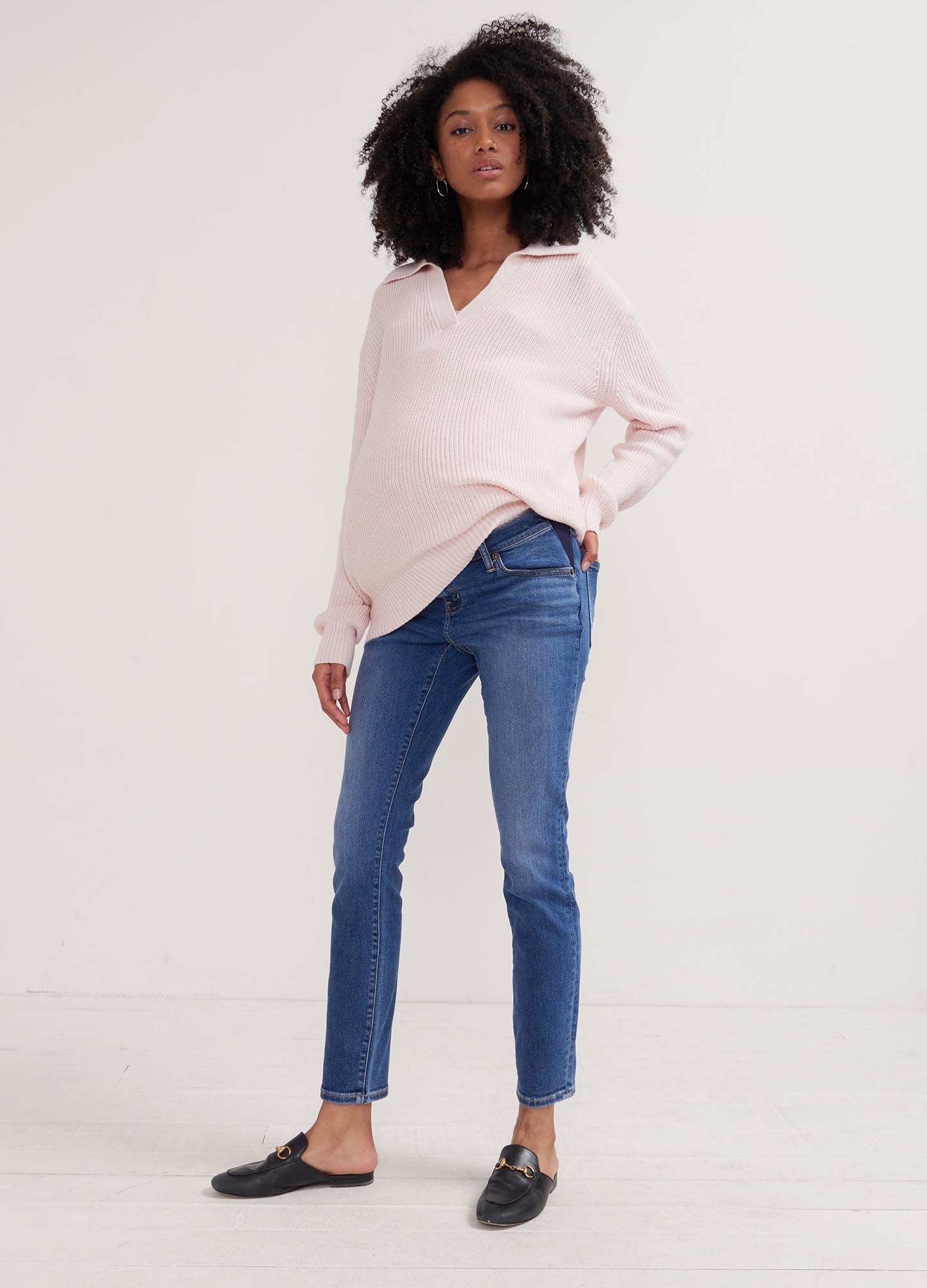 HATCH Slim Maternity Jeans - Stretchy Under Belly Pregnancy Pants with Recycled Cotton Denim - Comfortable for Work, Travel & Everyday Wear