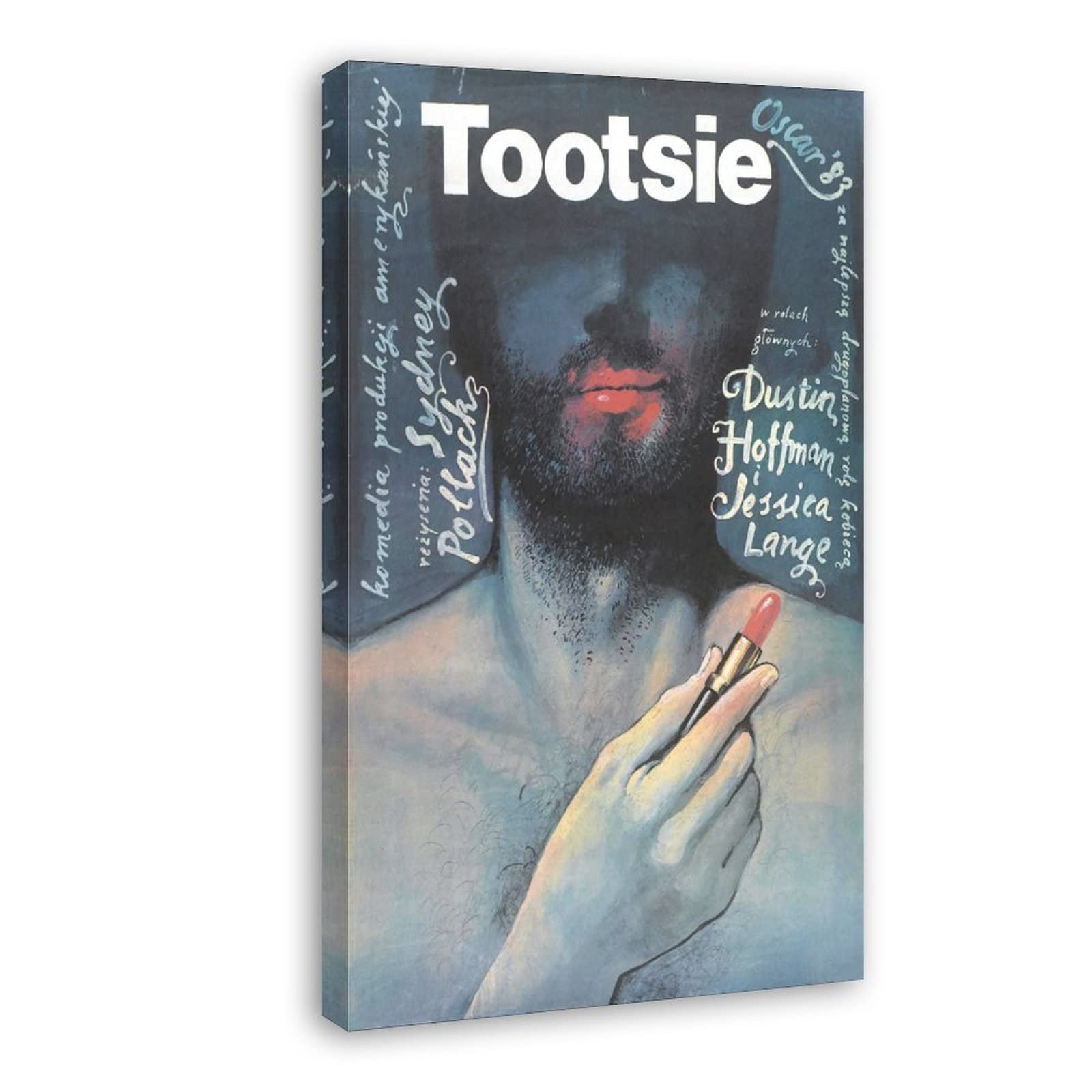 Tootsie Movie Poster Wall Art Canvas Print - Vintage Film Decor for Bedroom, Office & Gifts (24x36 inches / 60x90cm) Framed Style - Perfect for Movie Lovers' Home Theater & Man Cave Decor