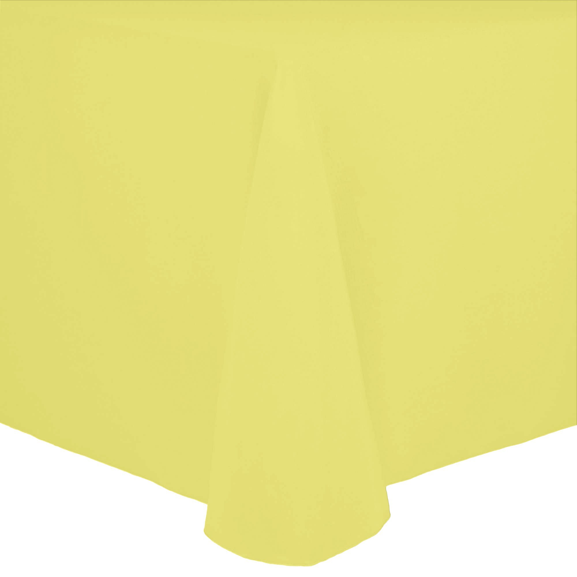 10-Pack Cotton-Feel 60 x 84-Inch Oval Tablecloths for Fine Dining - Lemon Yellow | Premium Restaurant & Home Decor | Perfect for Weddings, Parties & Holiday Gatherings