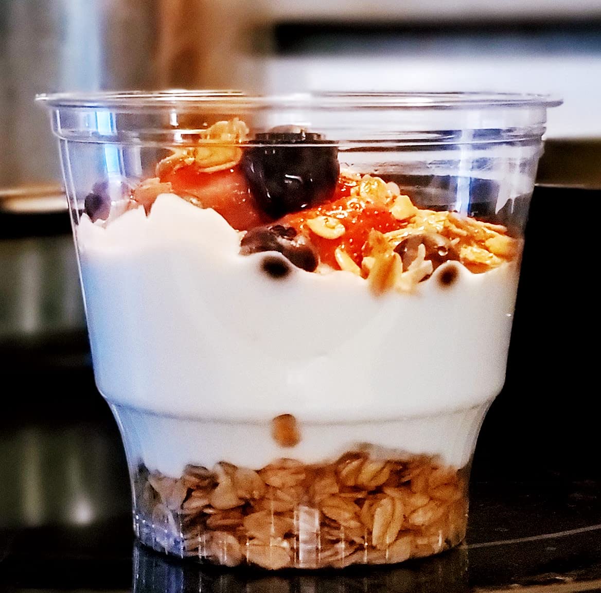 4U'LIFE 12 oz Clear Plastic Ice Cream Cups - 50 Pack Disposable Dessert Bowls for Frozen Yogurt, Parfait, Sundae & Party Serving - BPA-Free & Crystal Clear (Lids Not Included) - Perfect for Ice Cream Shops, Dessert Bars & Home Entertaining