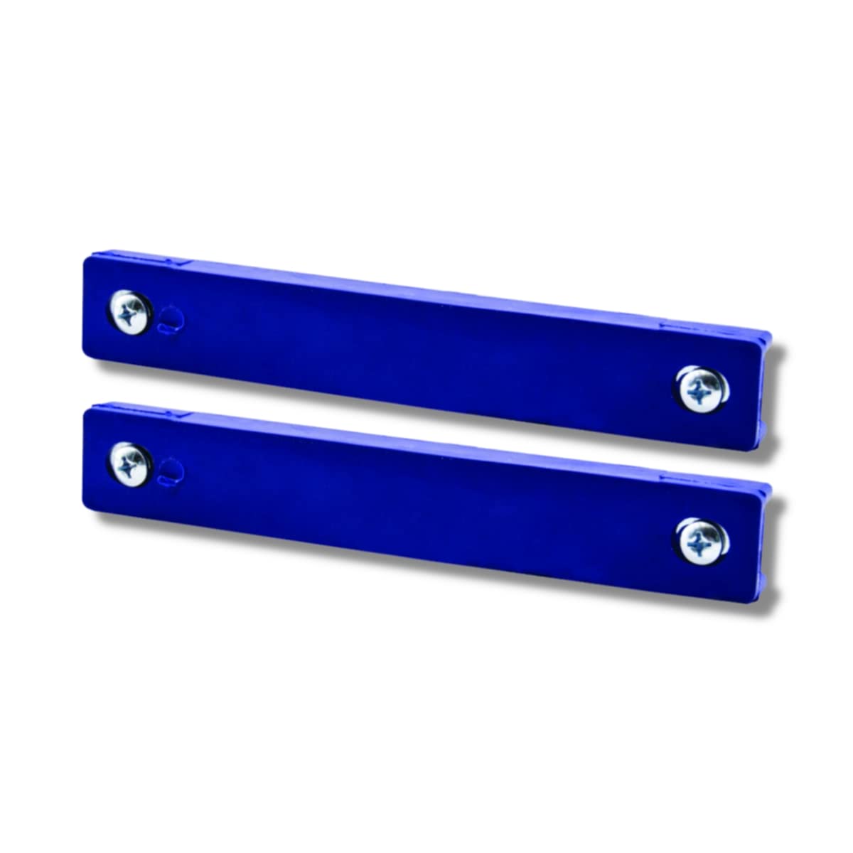 Strong Rubber Molded Magnetic License Plate Holder - Set of 2 with Blue Accents & Screws - Perfect for Car, Truck, RV & Motorcycle Number Plate Installation