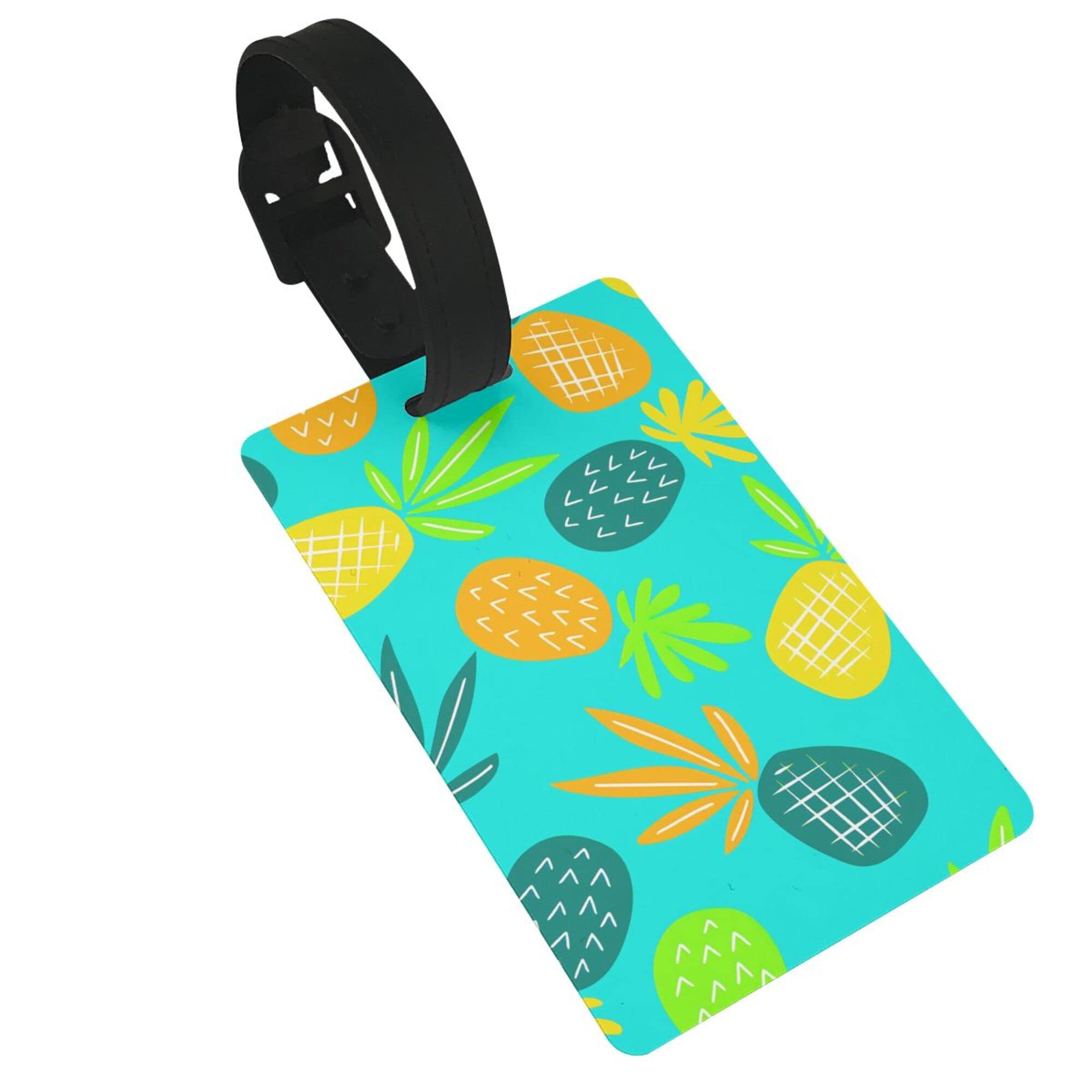 Colorful Pineapple Luggage Tags - Durable Anti-Loss Suitcase Identifiers for Travel Bags, Backpacks & Duffle Bags | Perfect for Airports, Cruise Ships & Business Trips