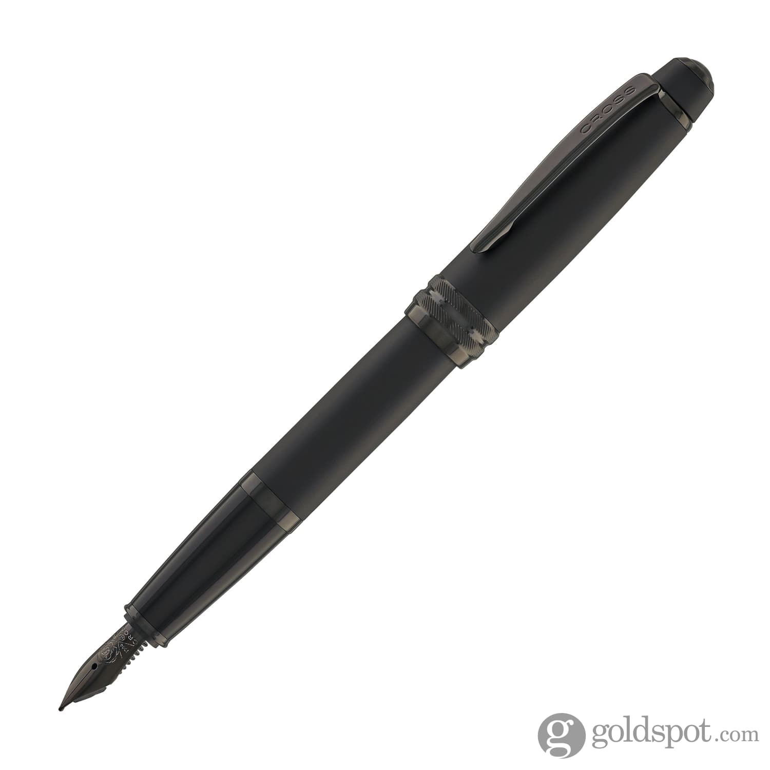 Premium Cross Bailey Matte Black Lacquer PVD Fountain Pen - Luxury Writing Instrument for Business, Calligraphy & Gift Giving