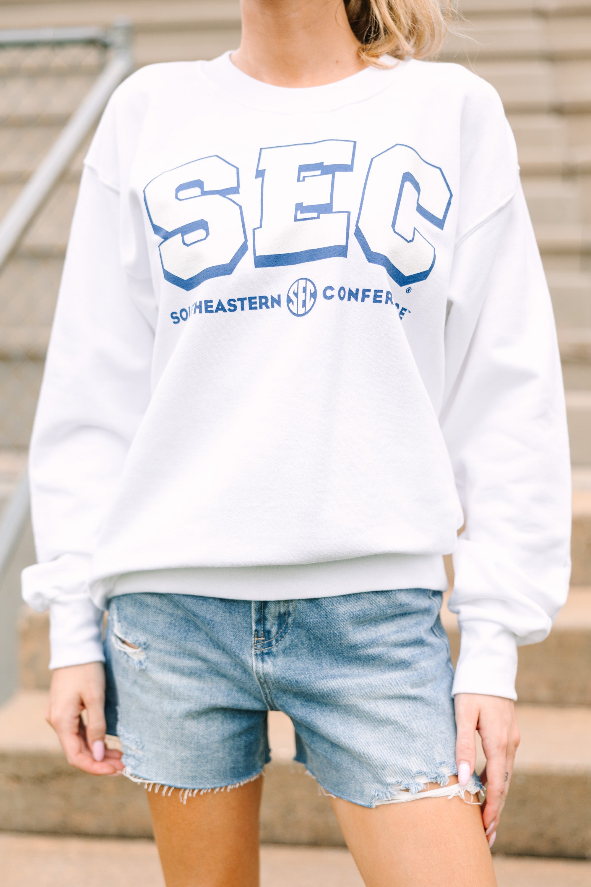 Charlie Southern SEC White Retro Sweatshirt - Vintage College Style Pullover for Men & Women - Perfect for Game Day, Tailgating and Casual Wear