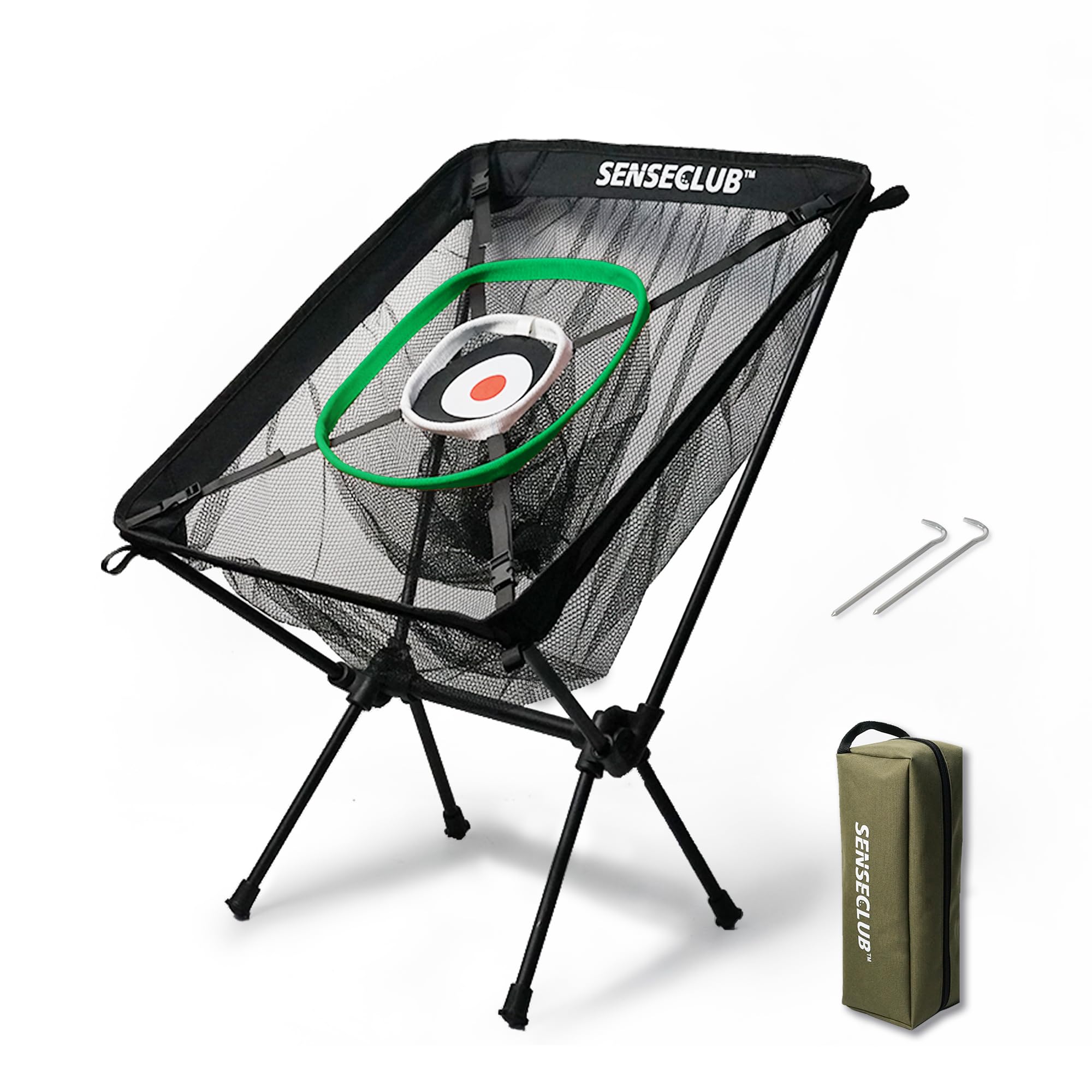 Premium Golf Chipping Net & Practice Green Set - Backyard Training Net with Mat, Target & Balls - Perfect for Outdoor Golf Games, Gifts & Backyard Practice (Ideal for Beginners & Pros)