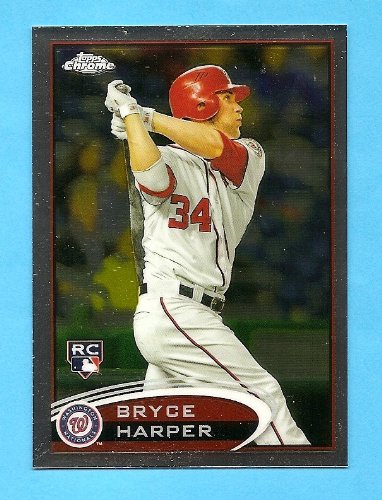 2012 Topps Chrome Bryce Harper Rookie Card #196A Washington Nationals - Perfect for Baseball Collectors, Fans & Sports Memorabilia Enthusiasts