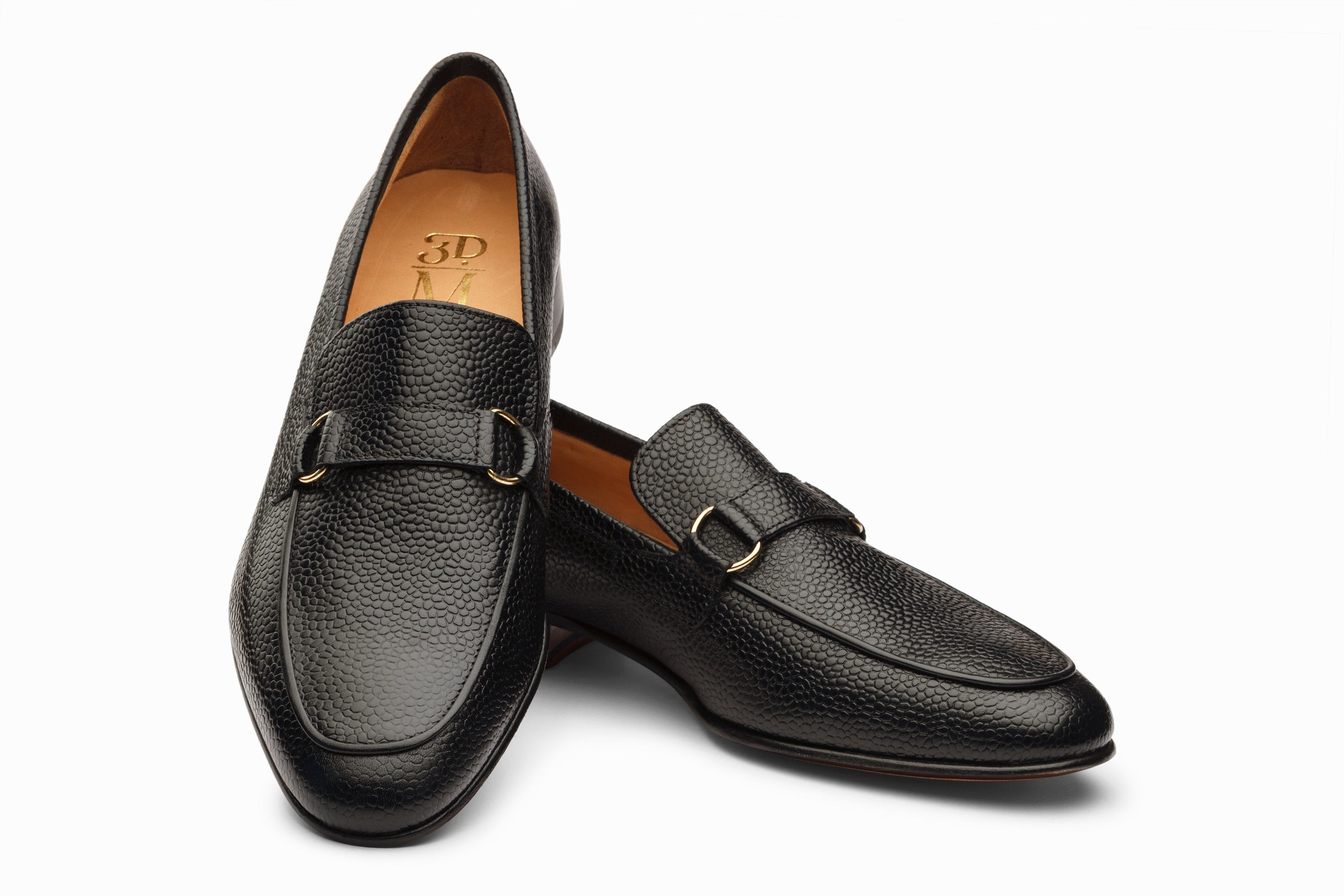Premium Lorenzo Leather Loafers for Men - Black Grain Leather Slip-On Shoes - Comfortable & Stylish for Business, Casual & Office Wear