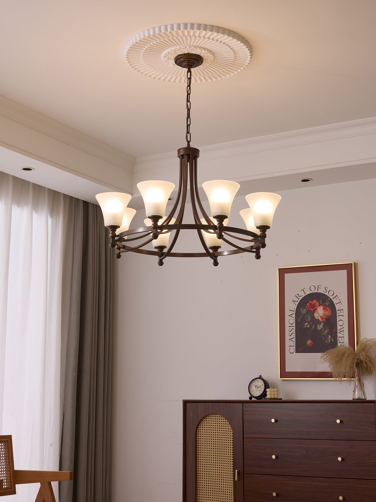 Celestine Glow Crystal Chandelier - Elegant Modern Ceiling Light Fixture for Dining Room, Bedroom & Living Room Decor | Energy Efficient LED Lighting for Home & Wedding Venues