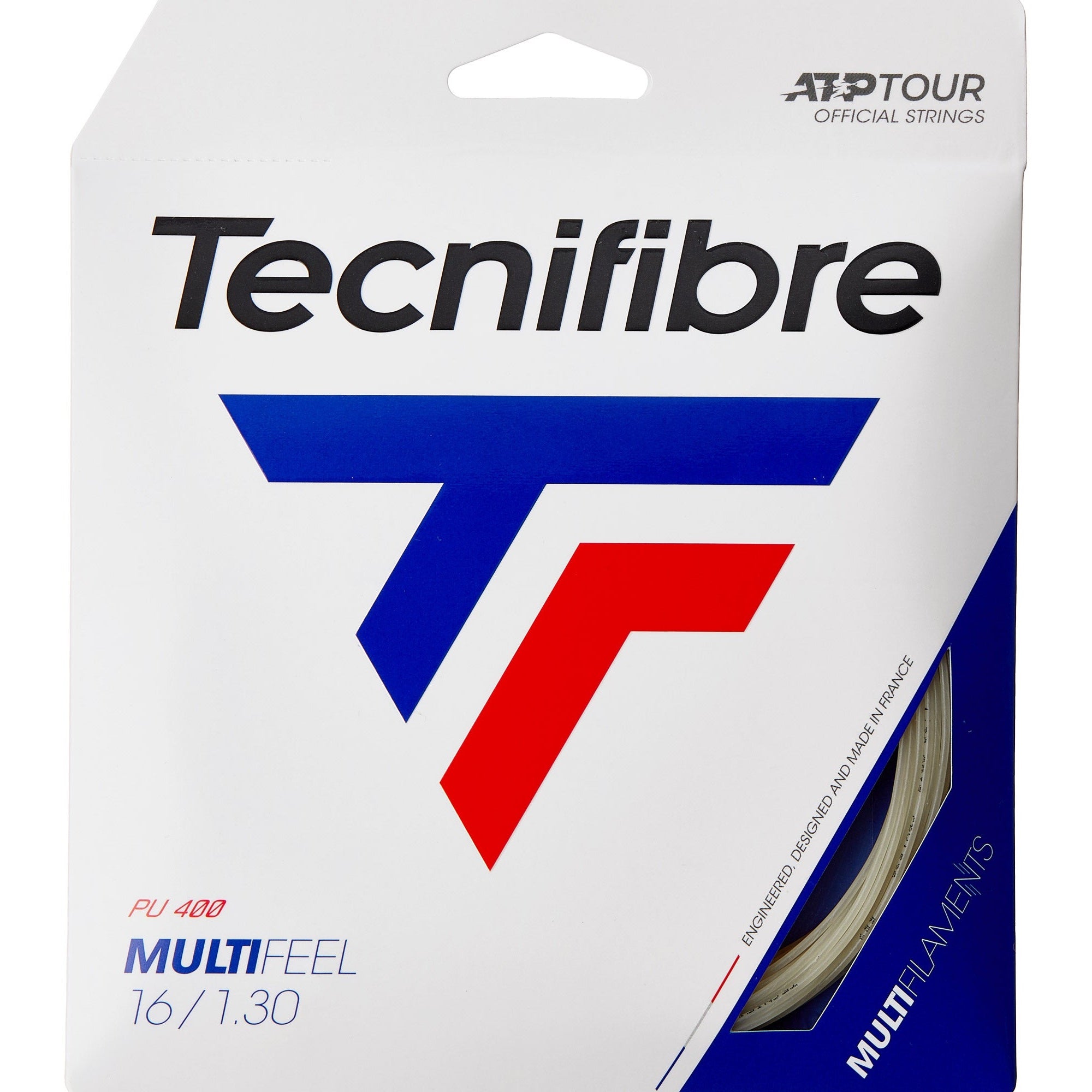 Tecnifibre Multifeel Natural Tennis String - High Performance Synthetic Gut for Control & Comfort | Perfect for Recreational & Competitive Players