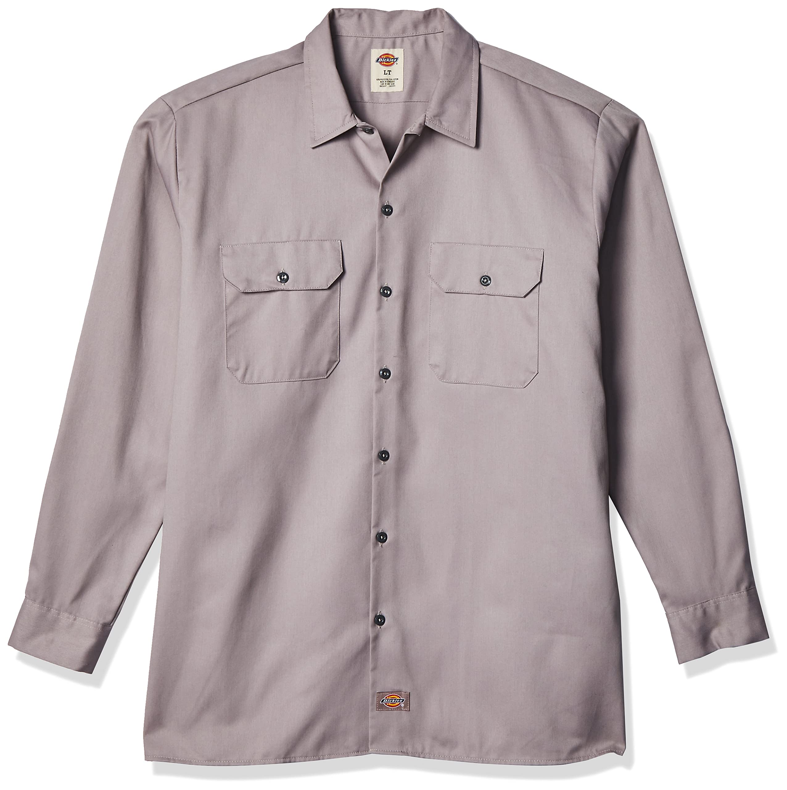 Dickies Men's Big & Tall Long Sleeve Work Shirt - Durable Cotton Twill, Relaxed Fit for Comfort, Professional & Casual Wear (Worksite, Outdoor Jobs, Everyday Use)
