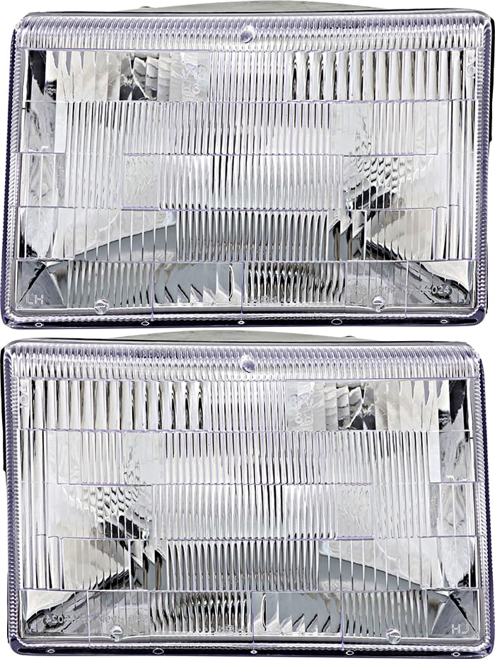 Jeep Grand Cherokee Headlights Replacement Set - Halogen Driver & Passenger Side Lamps for 1993-1998 Models | Perfect for Night Driving & Off-Road Adventures