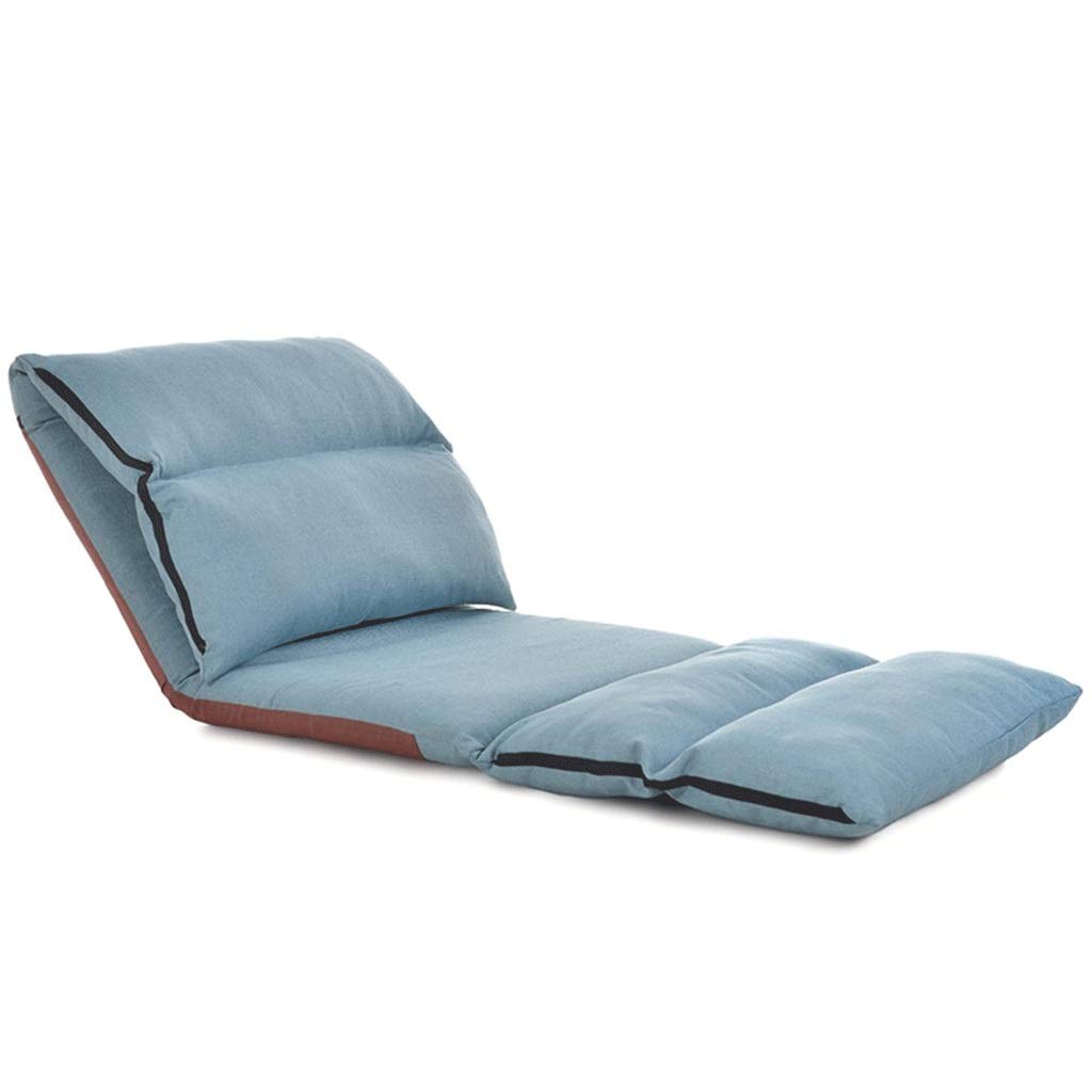 Adjustable Fabric Lazy Floor Sofa Chair - Foldable Chaise Lounge Single Couch with Upholstered Back Support for Living Room, Bedroom & Gaming | Ergonomic Comfort for Relaxing, Reading & Video Games (Color: A)
