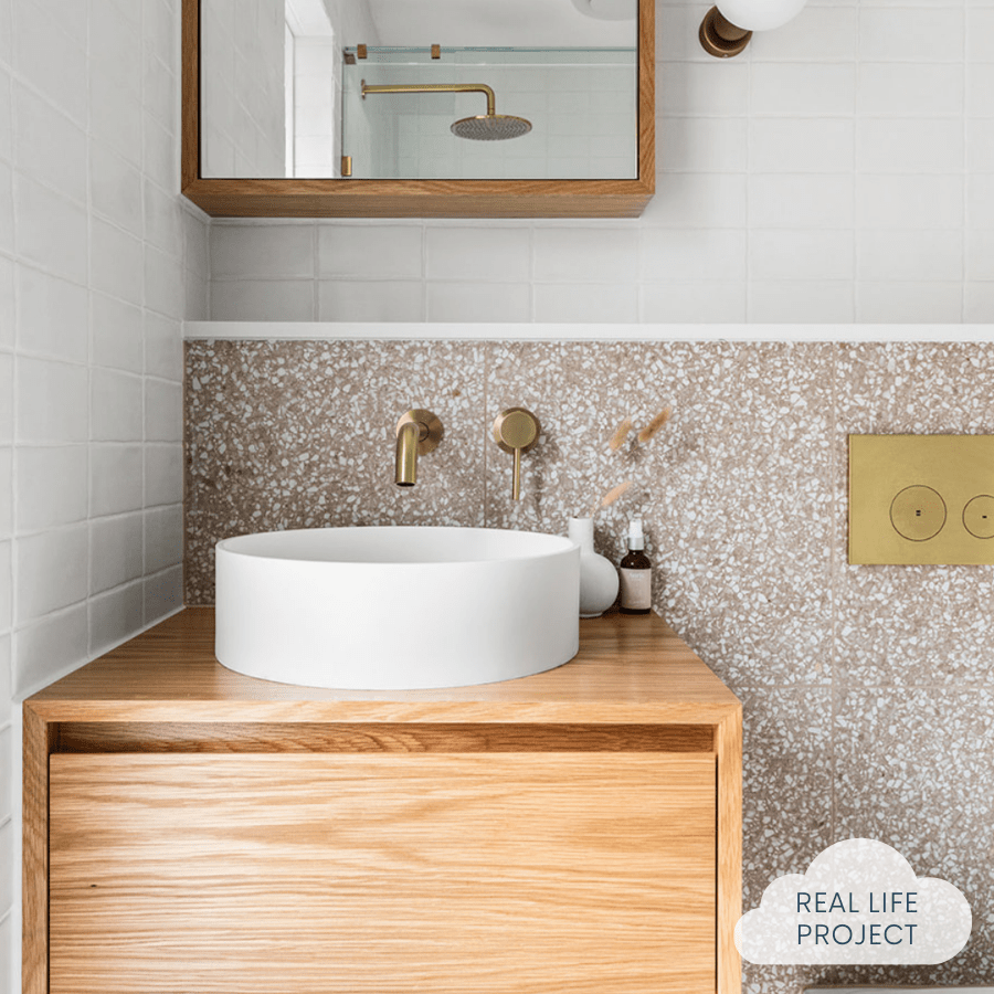 Paddington Terracotta Terrazzo Look Tile - Premium Porcelain Floor & Wall Tiles for Kitchen, Bathroom & Living Room Decor