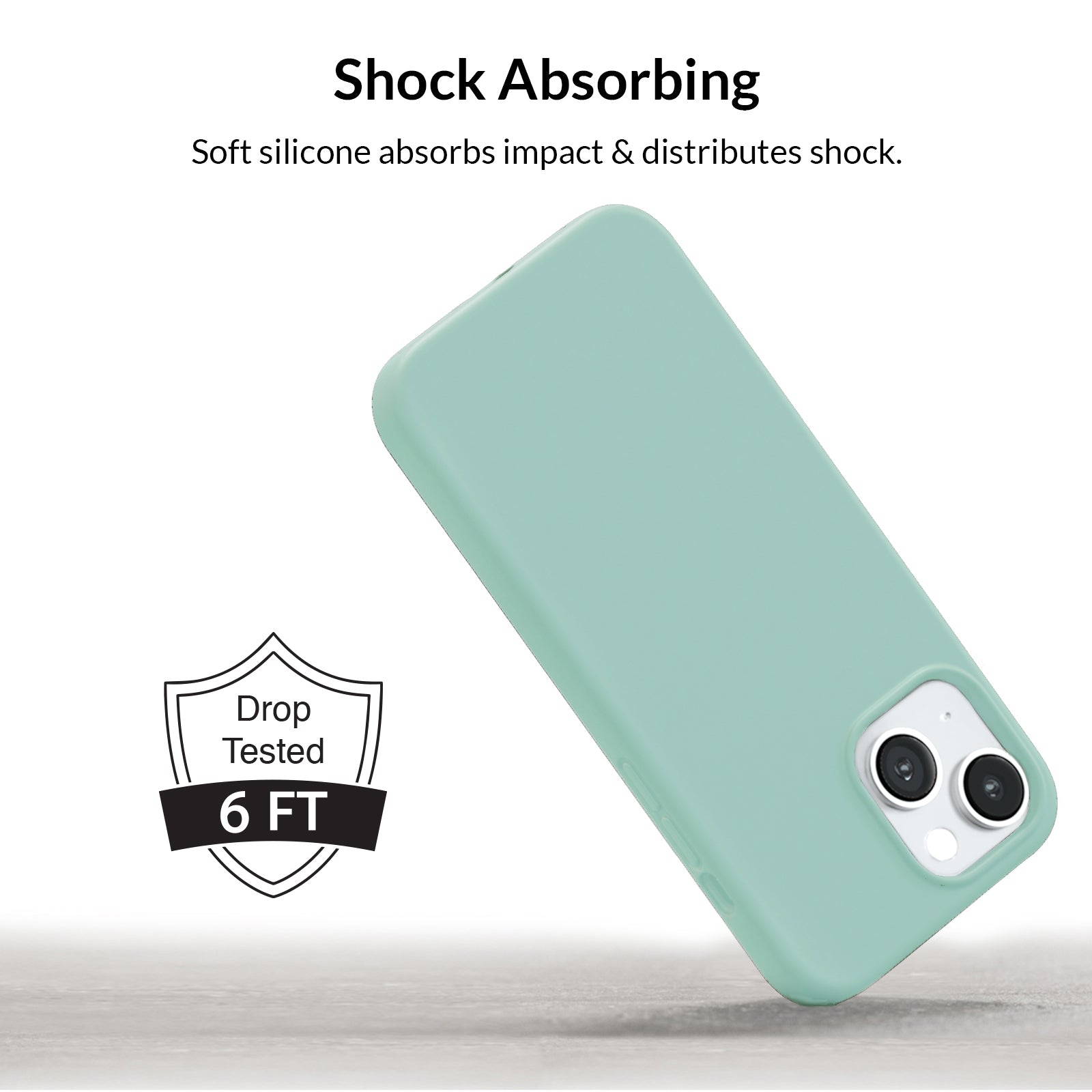 Premium Mint Green Silicone iPhone Case - Shockproof, Slim & Protective Cover for iPhone [Models] - Perfect for Everyday Use, Travel & Outdoor Activities