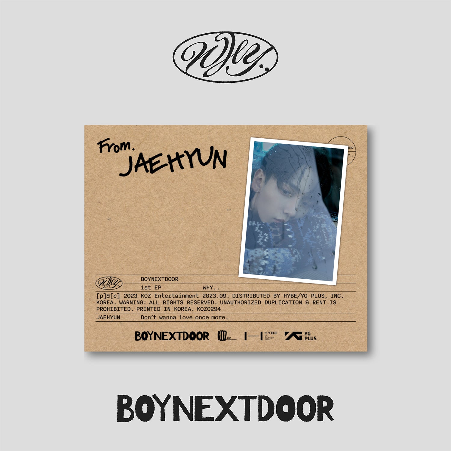 BOYNEXTDOOR 1st EP Album 'WHY..' (Letter Version) - K-Pop Collectible for Fans, Gift for Music Lovers, Perfect for Display & Photo Backdrops