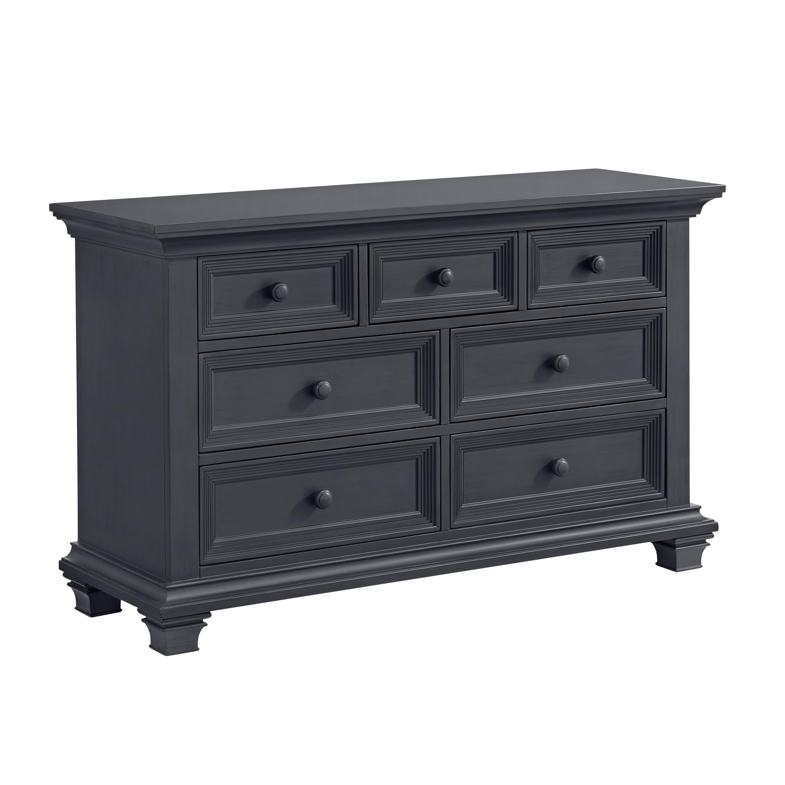 Oxford Baby Weston 7-Drawer Dresser in Midnight Slate - Nursery Storage Solution for Baby Clothes, Blankets & Essentials