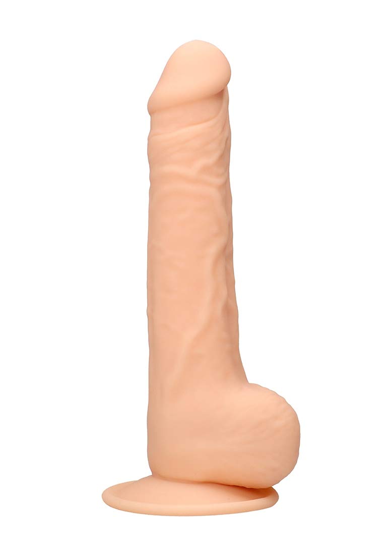 RealRock by Shots America - 9.5 Inch Realistic Silicone Dildo with Testicles - Soft Skin Feel - Body-Safe Adult Toy for Couples & Solo Play - Perfect for BDSM, Roleplay & Spicing Up Your Sex Life