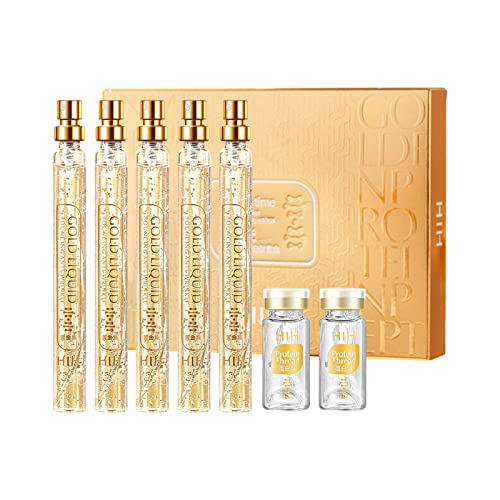 Absorbable Soluble Protein Thread Lift Set with Nano Gold Essence - Anti-Aging Collagen Facial Serum for Fine Lines & Wrinkles | Men's Moisturizing Face Treatment (White, One Size) | Perfect for At-Home Skincare Routine & Professional Spa Treatments
