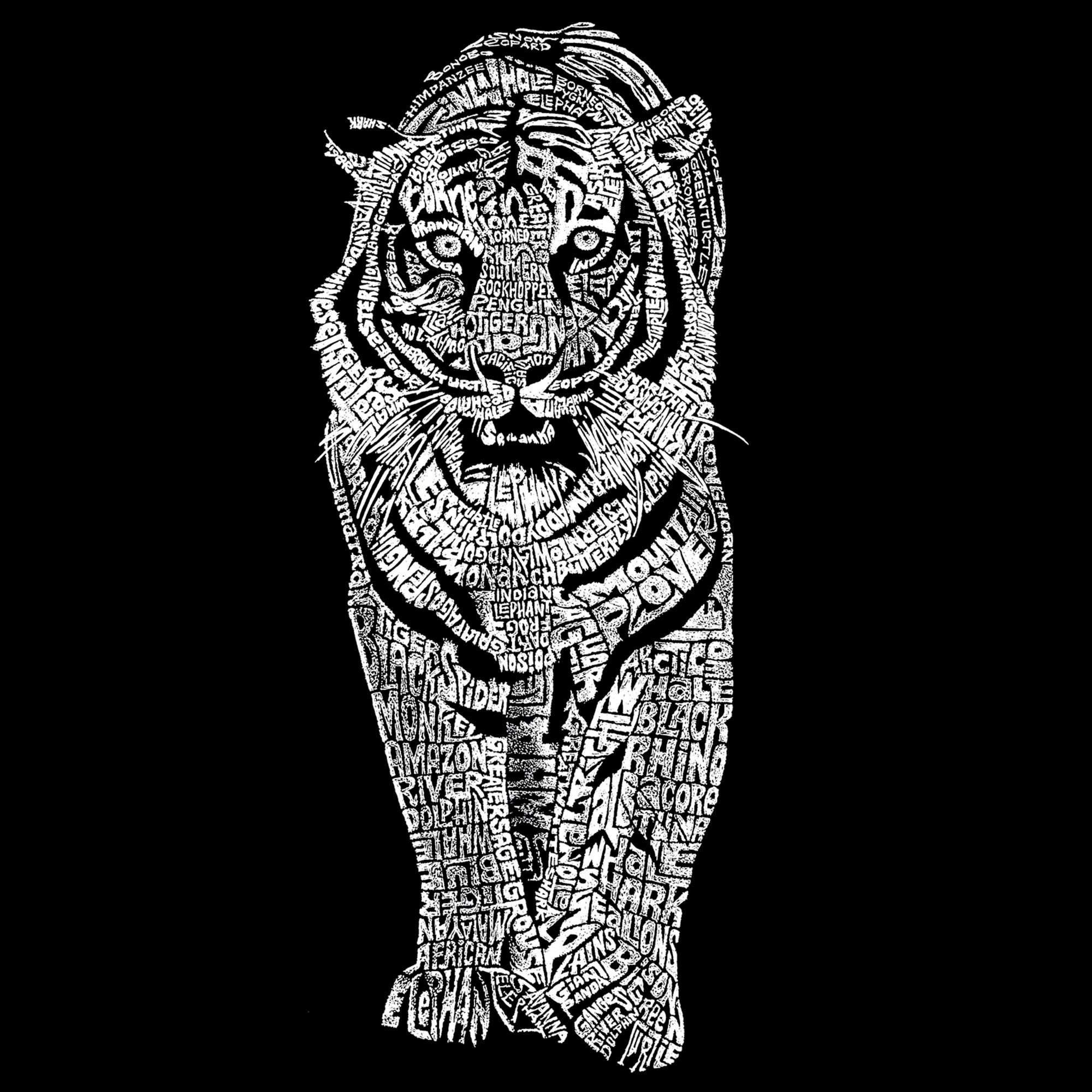 LA POP ART Girls' Word Art Hooded Sweatshirt - TIGER Print | Trendy Graphic Pullover for Teens | Perfect for School, Streetwear & Casual Outfits