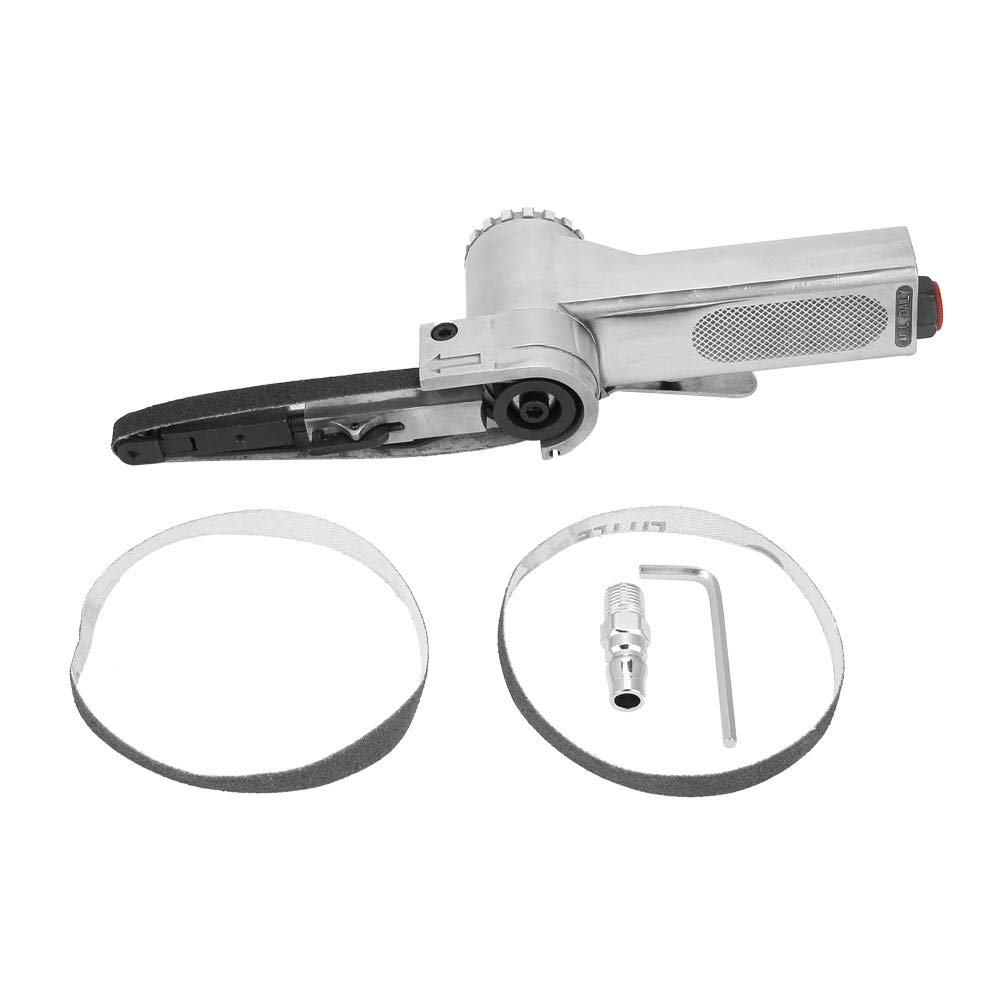 **Heavy-Duty Pneumatic Belt Sander Machine - 16000 RPM Portable Air Belt Sander with 10 x 330mm Belt for Woodworking, Metal Polishing & DIY Projects**